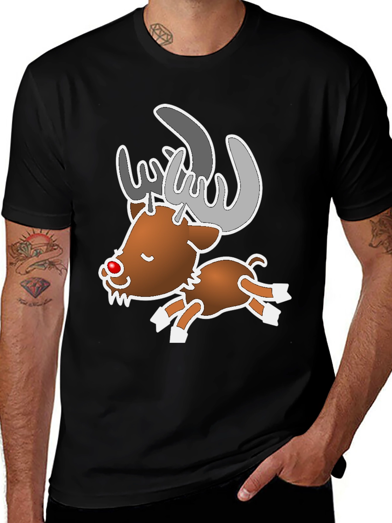 Variant 18 of Reindeer Graphic Tee - Holiday Fun