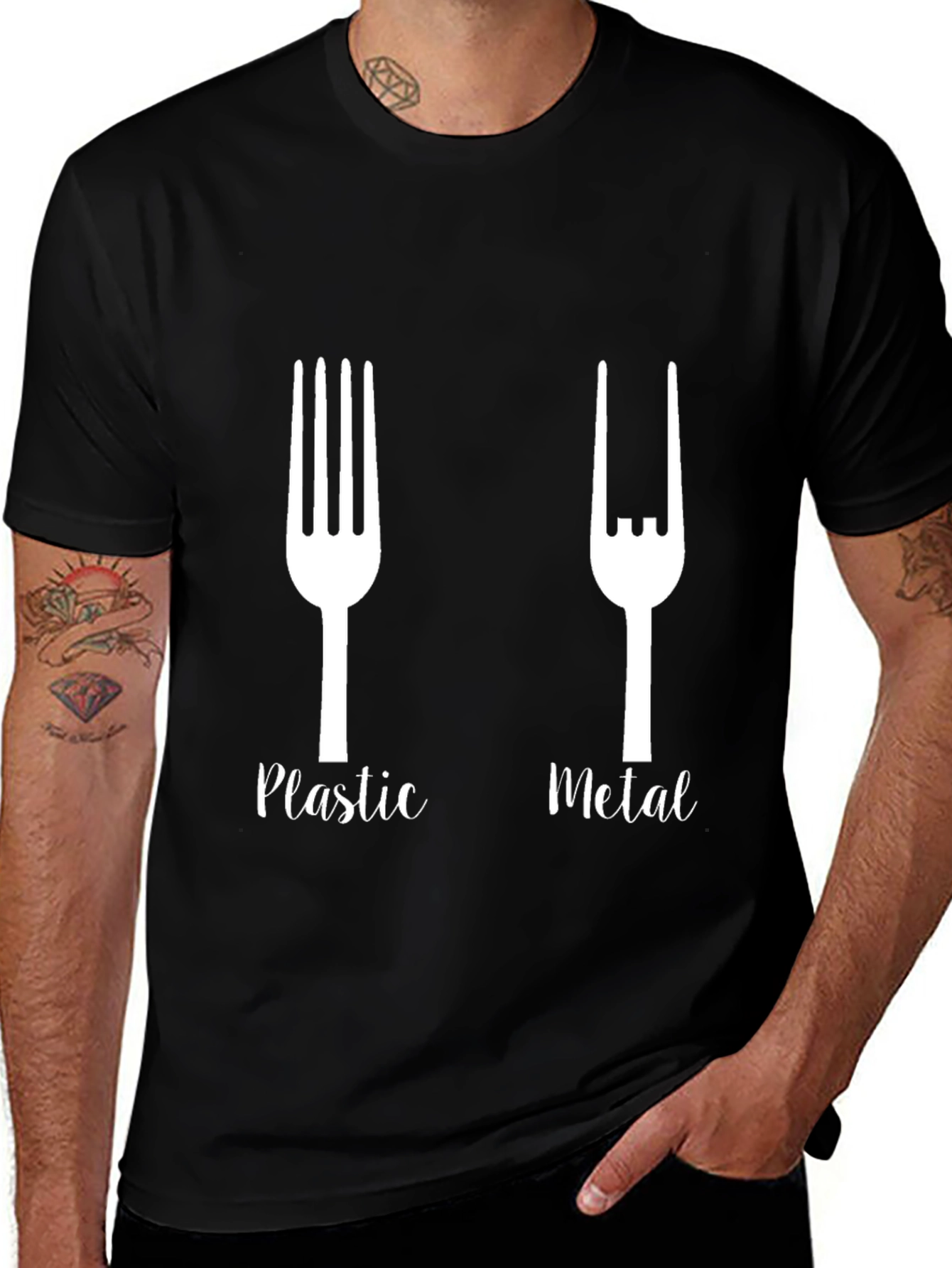 Plastic vs Metal Fork T-Shirt