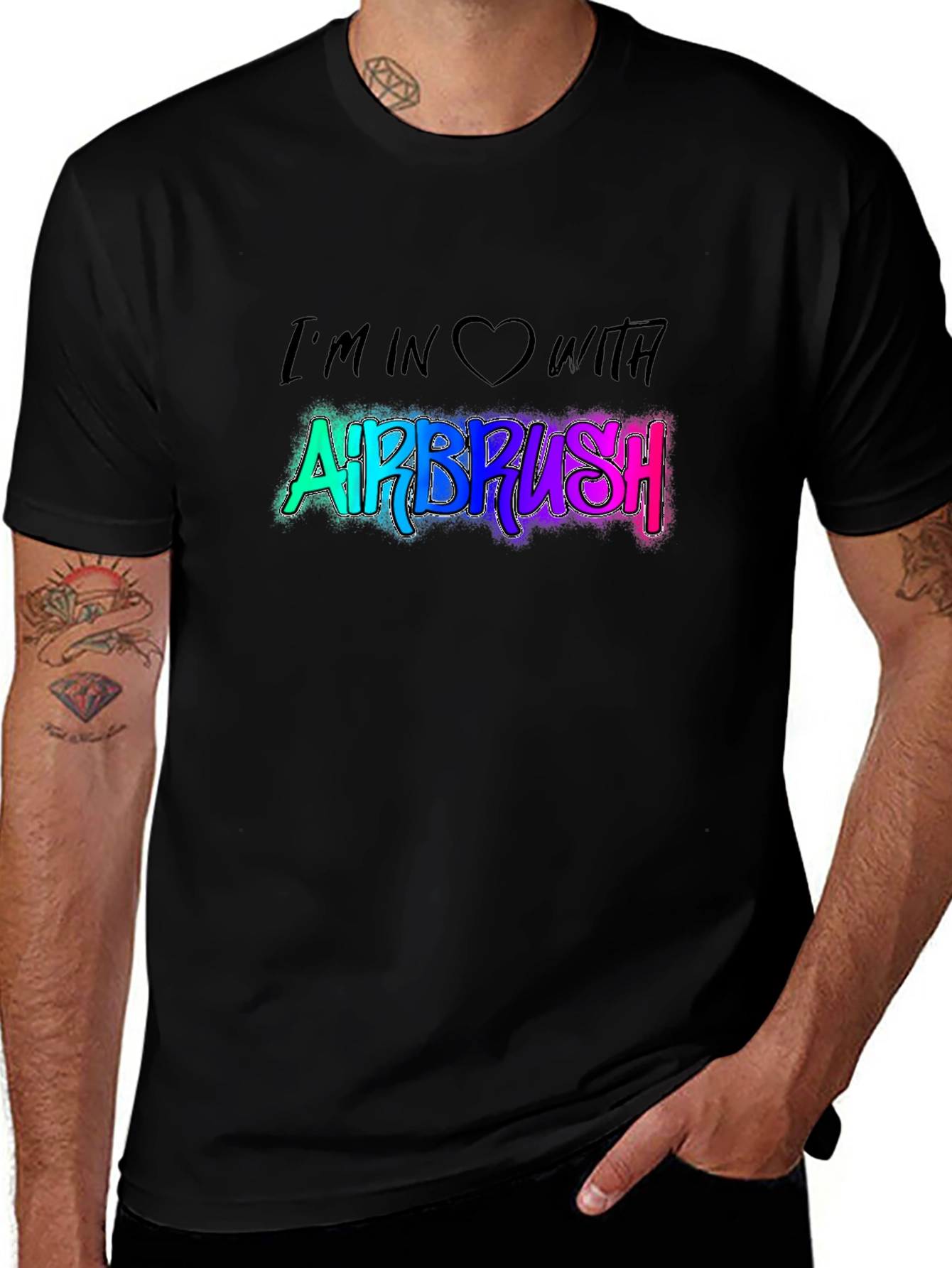 Variant 25 of I'm In Love With Airbrush Graphic T-Shirt