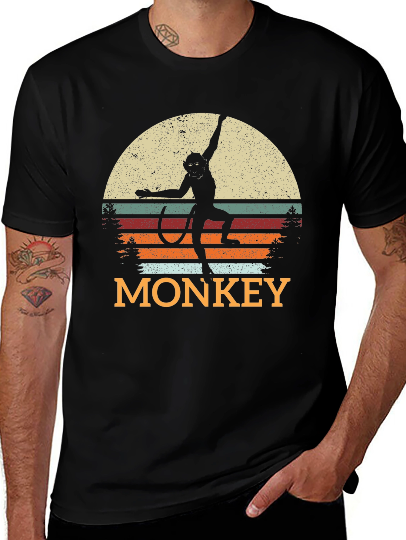 Variant 25 of Retro Monkey Graphic T-Shirt
