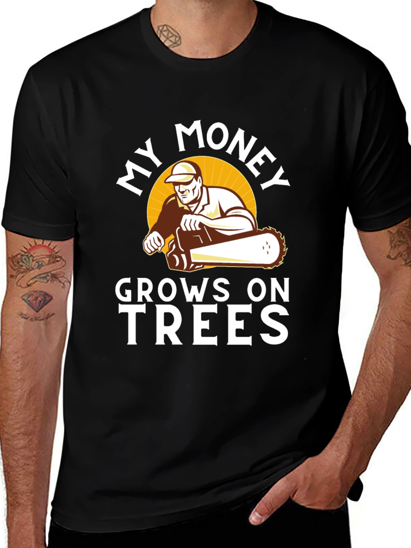 Variant 20 of My Money Grows on Trees T-Shirt - Lumberjack Tee