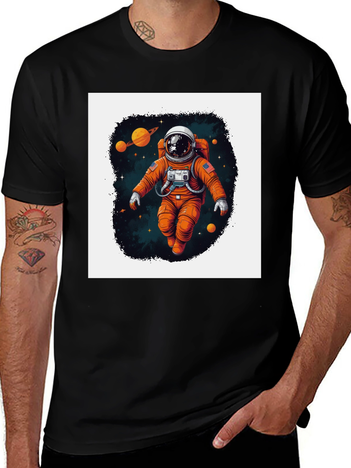 Astronaut in Space Graphic T-Shirt