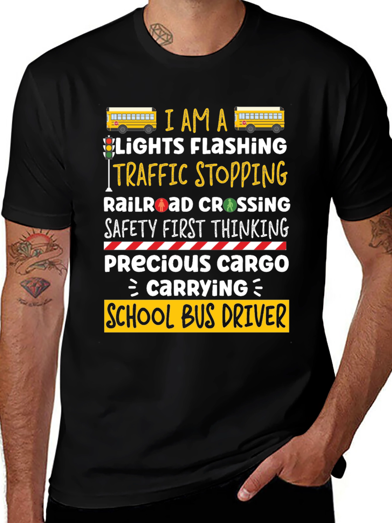 School Bus Driver T-Shirt - Traffic Safety Tee