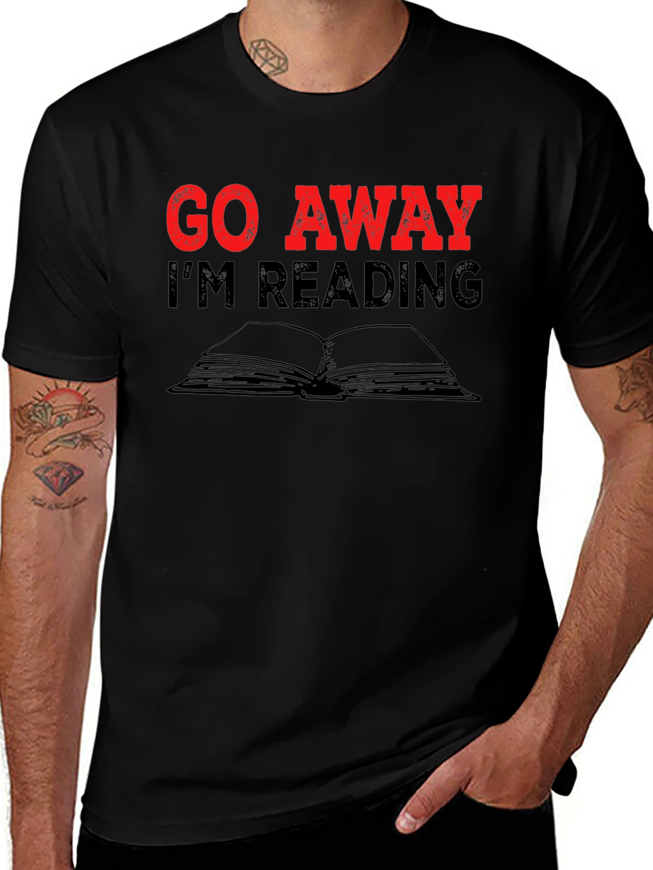 Variant 5 of Go Away I'm Reading T-Shirt - Book Lover Tee
