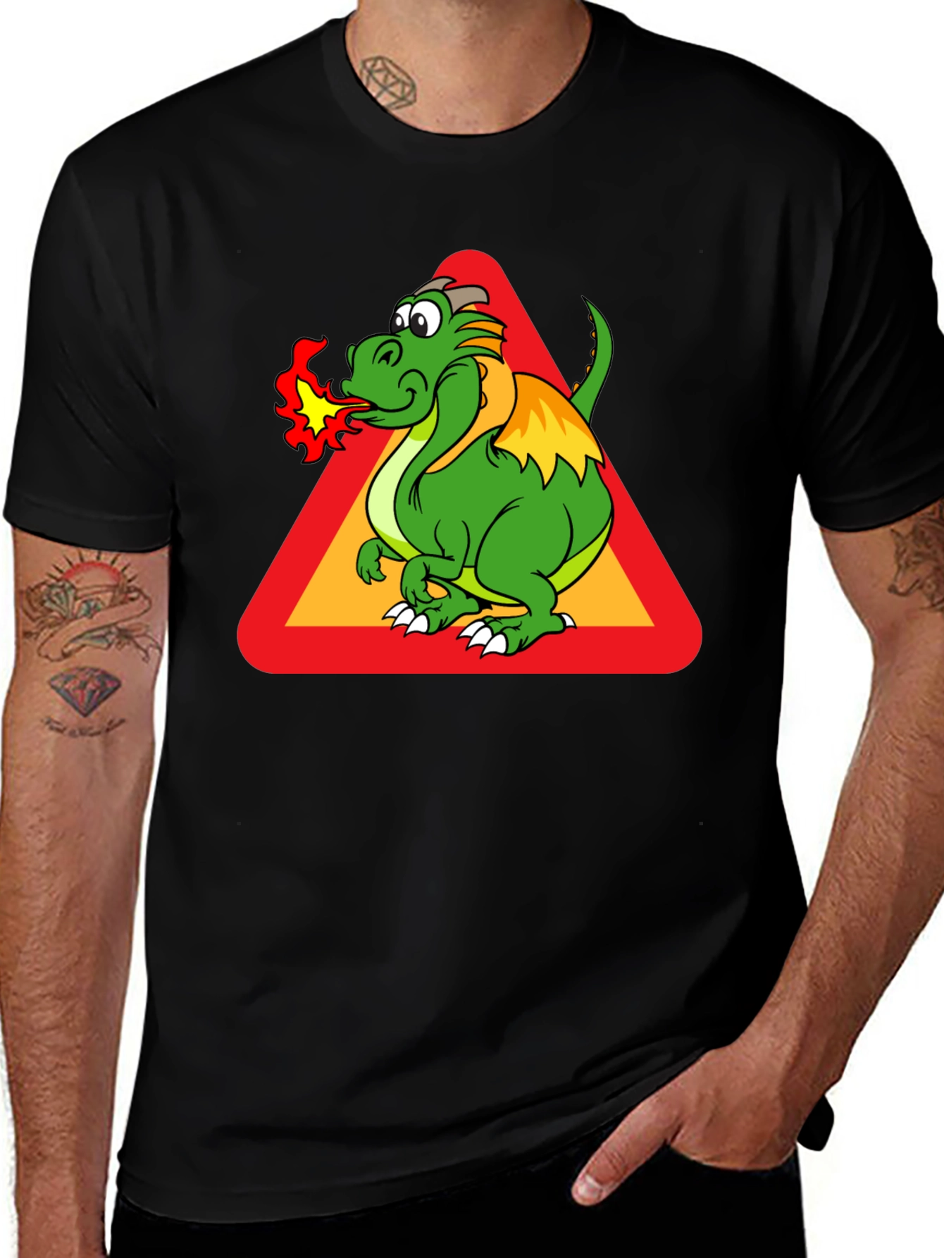 Variant 12 of Funny Dragon Graphic T-Shirt