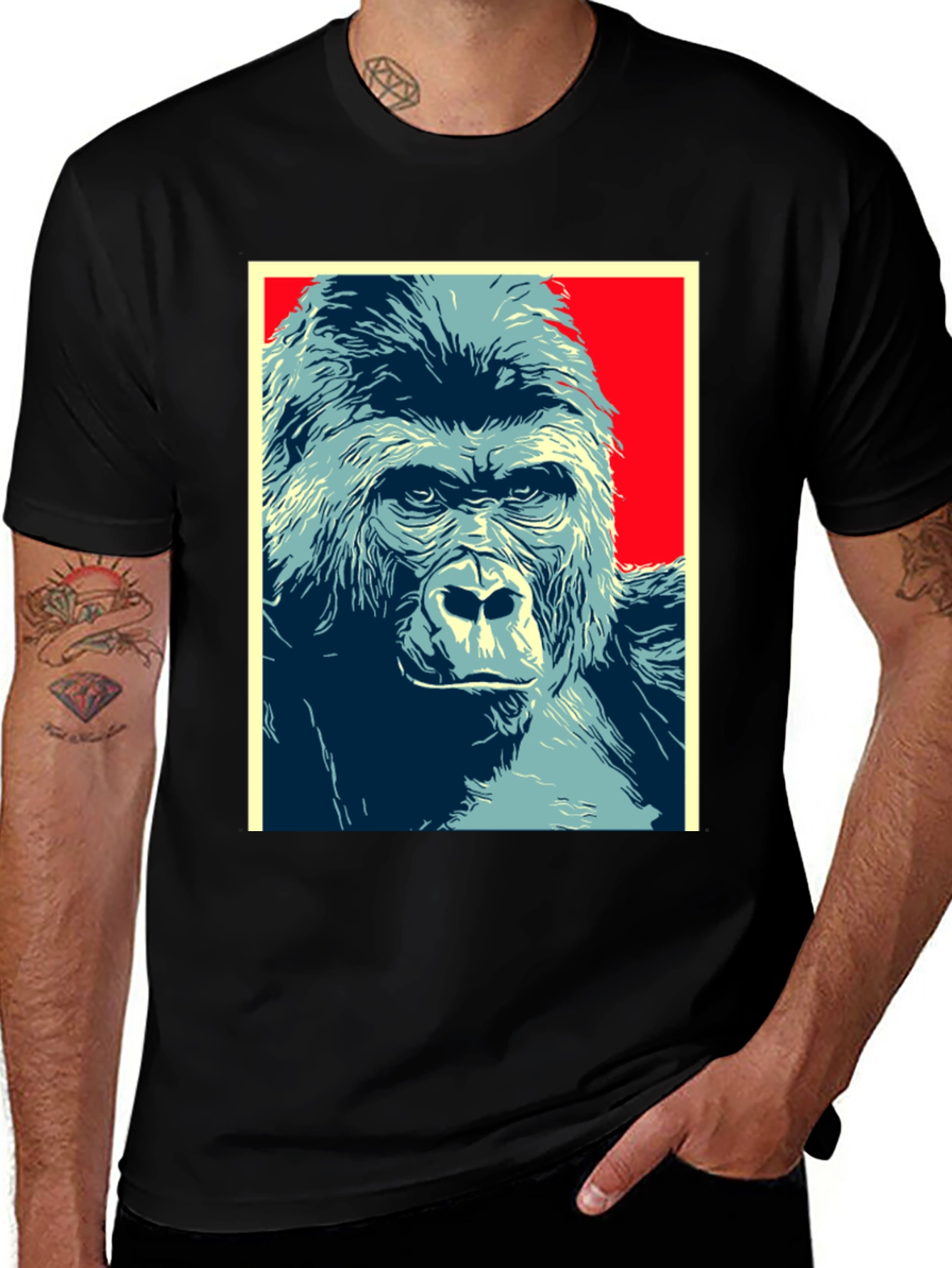 Variant 24 of Gorilla Graphic Tee - Streetwear Style