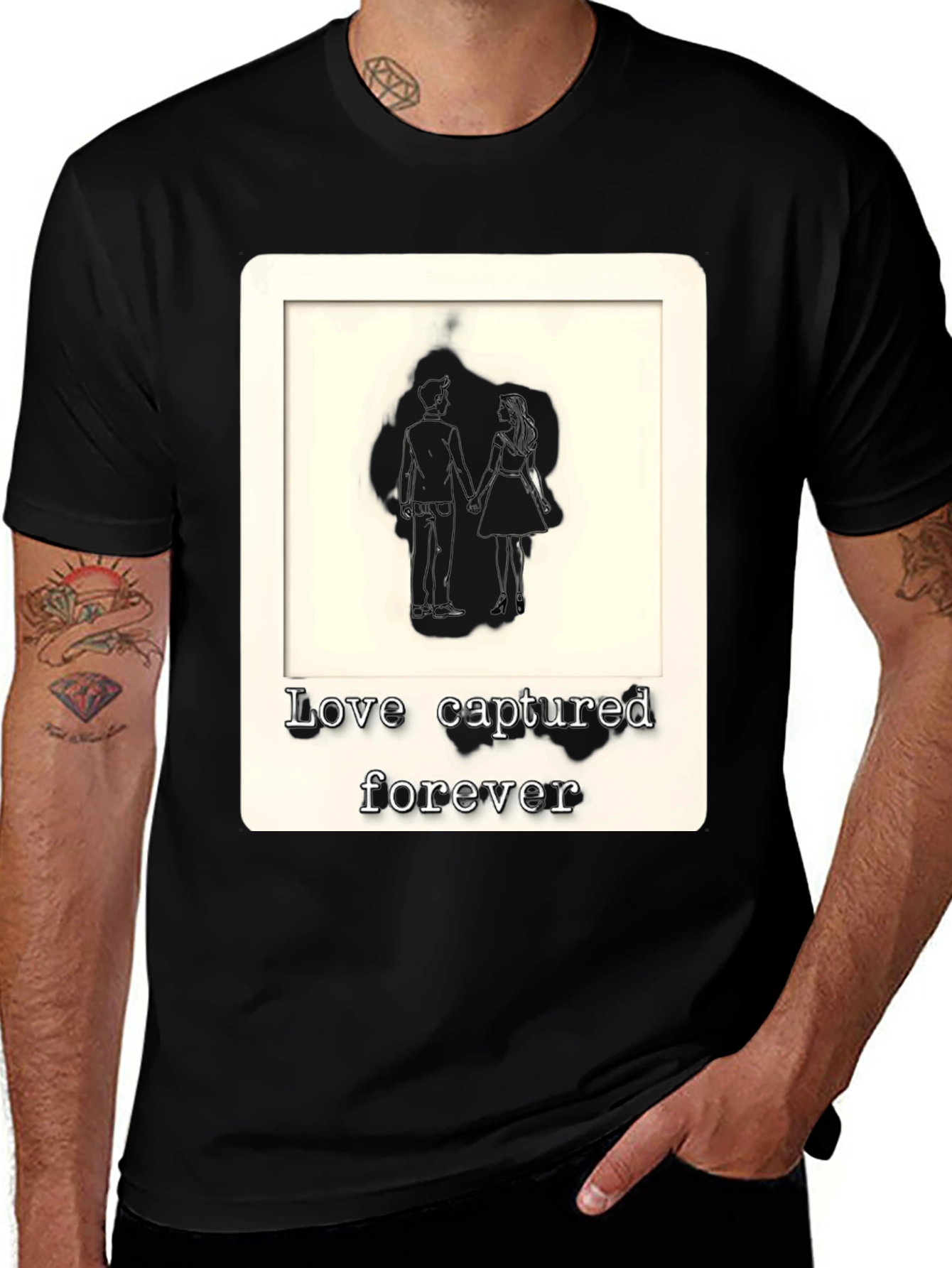 Variant 17 of Love Captured Forever T-Shirt - Black