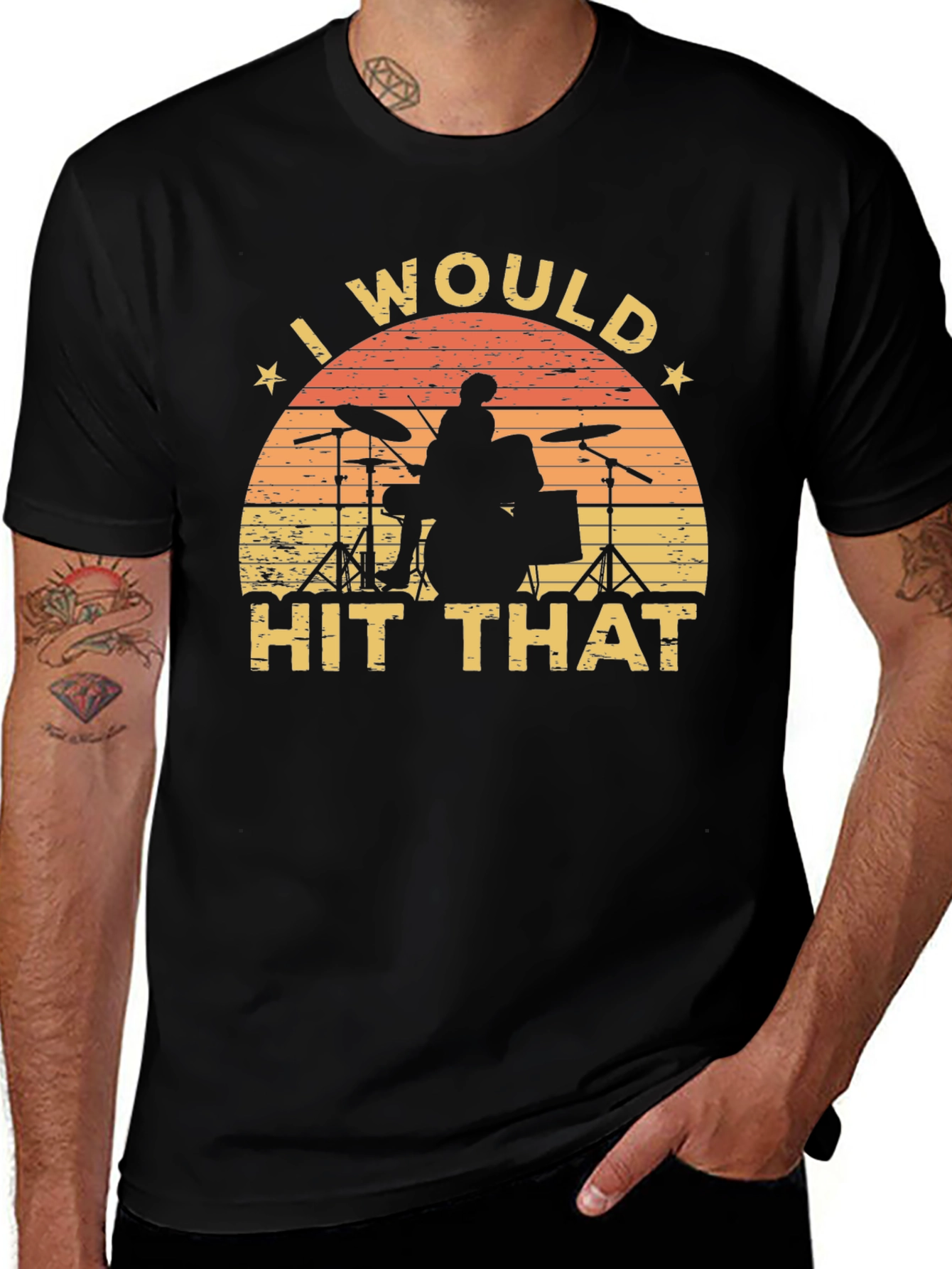 Variant 23 of I Would Hit That Drummer T-Shirt