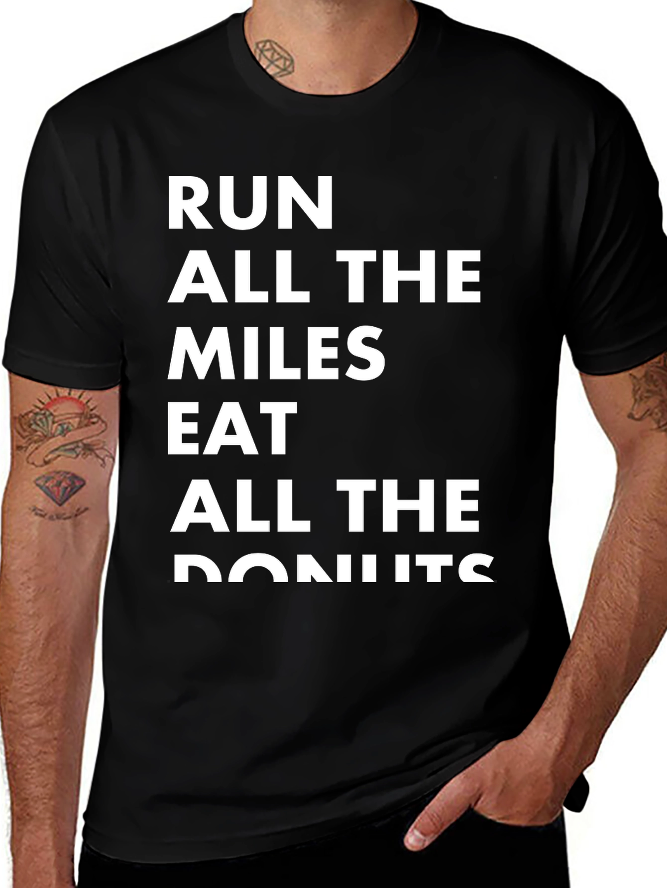 Variant 19 of Run, Eat, Repeat Men's Graphic Tee