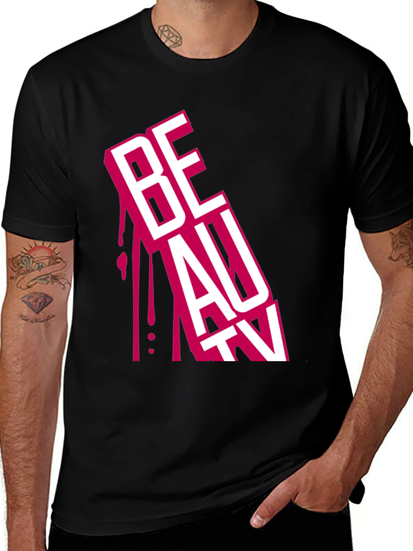 Black Beauty Drip Graphic Tee - Bold Streetwear main image