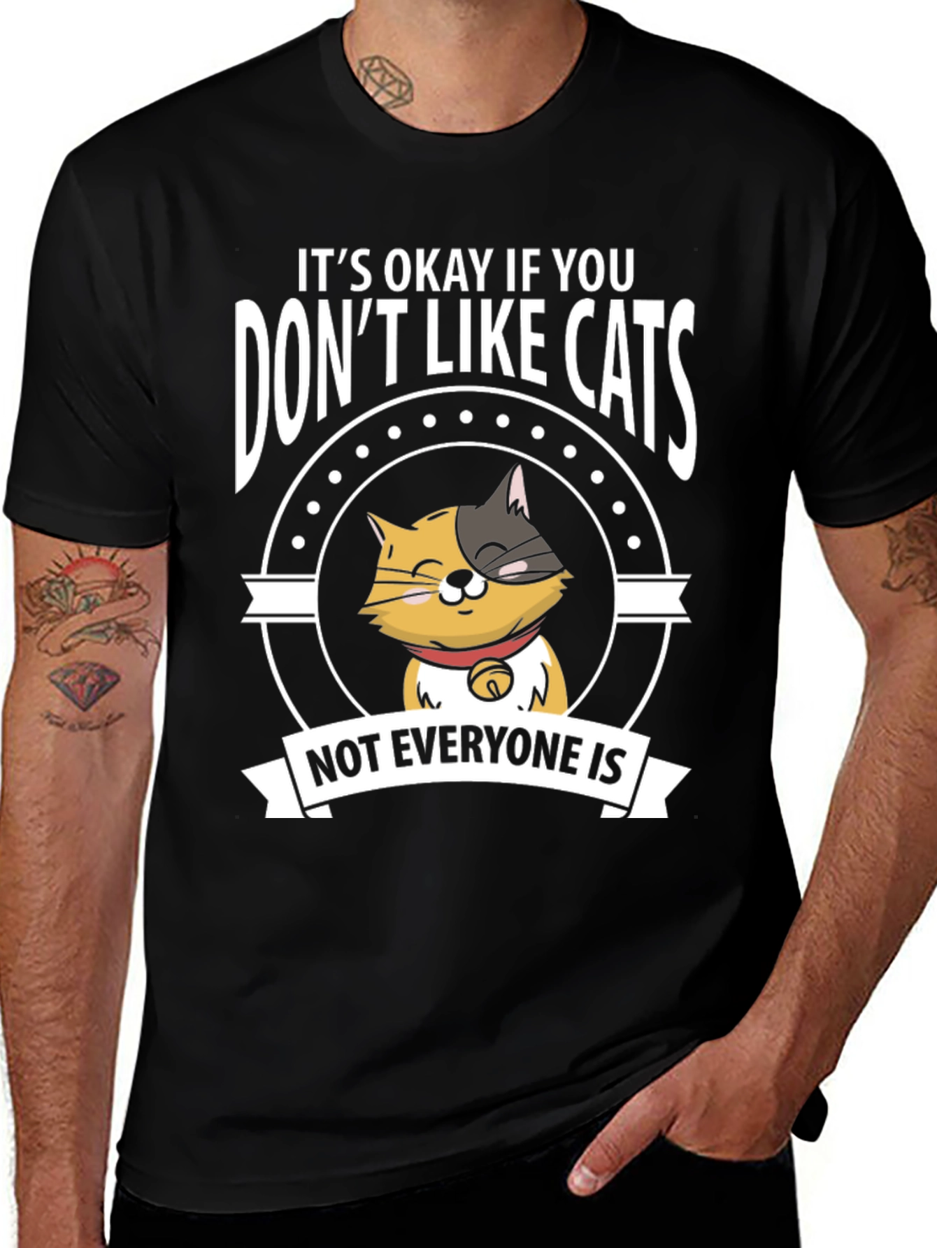 Variant 23 of Funny Cat Lover T-Shirt - It's Okay If You Don't Like Cats