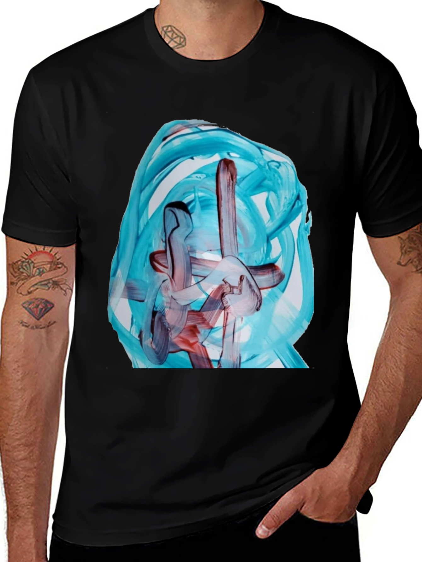 Variant 2 of Abstract Art Graphic Tee - Stylish Casual Comfort