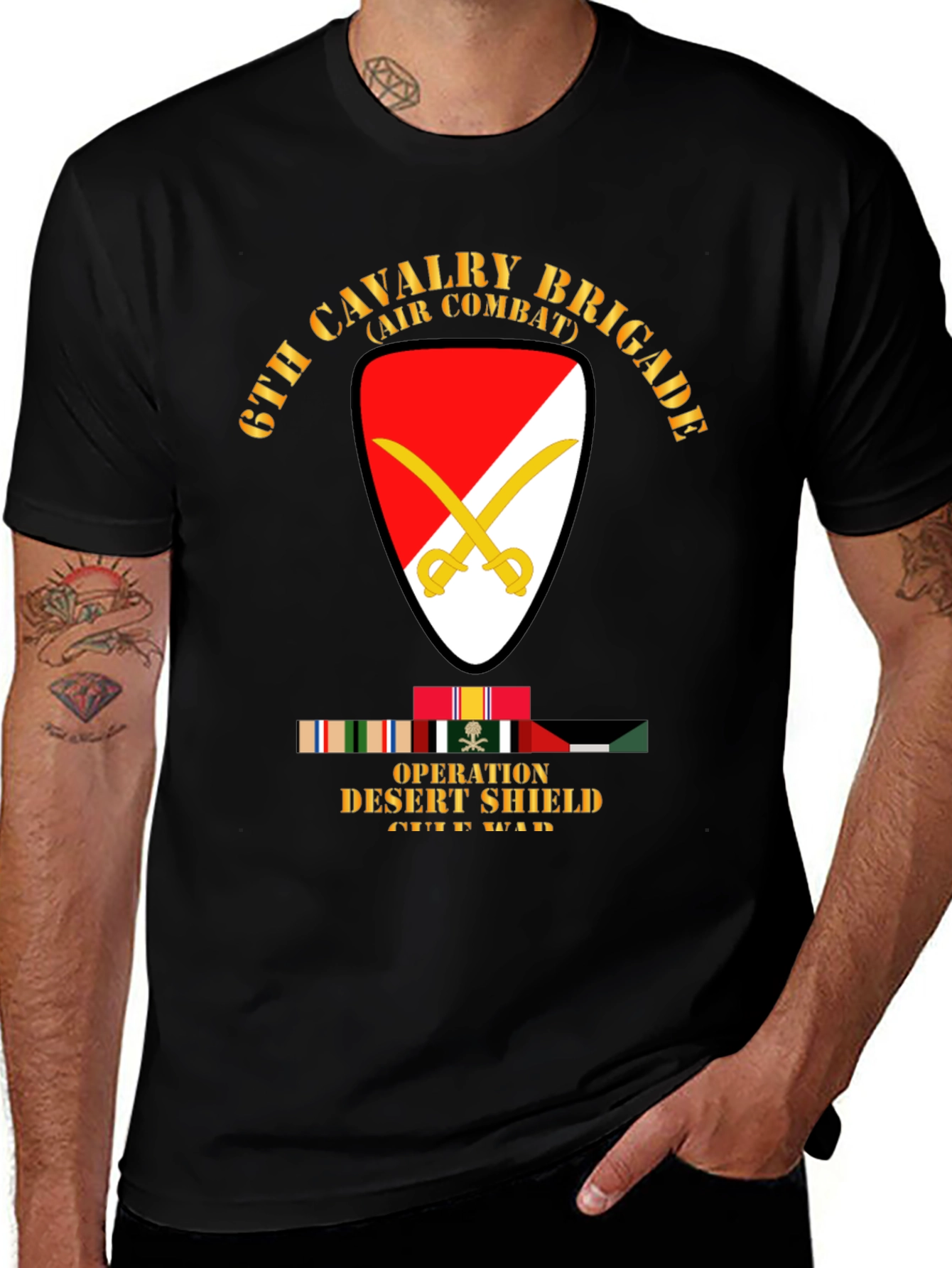 6th Cavalry Brigade T-Shirt - Desert Shield Operation