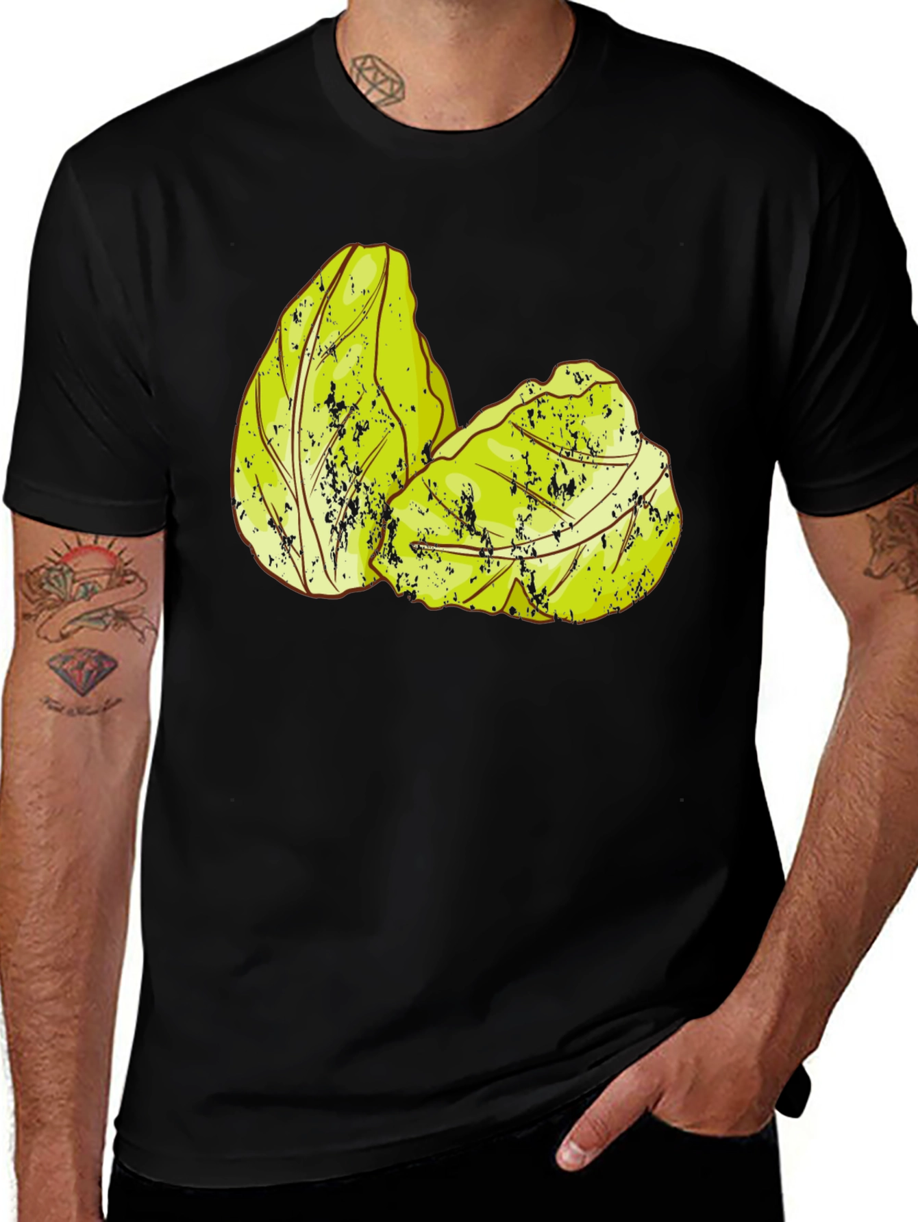 Variant 29 of Lettuce Graphic Tee - Black Casual T-Shirt