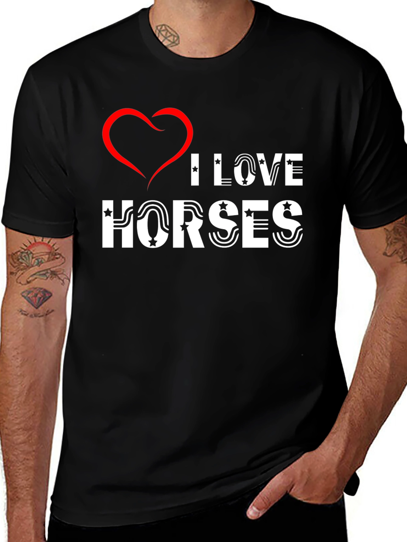 Variant 18 of I Love Horses Graphic T-Shirt