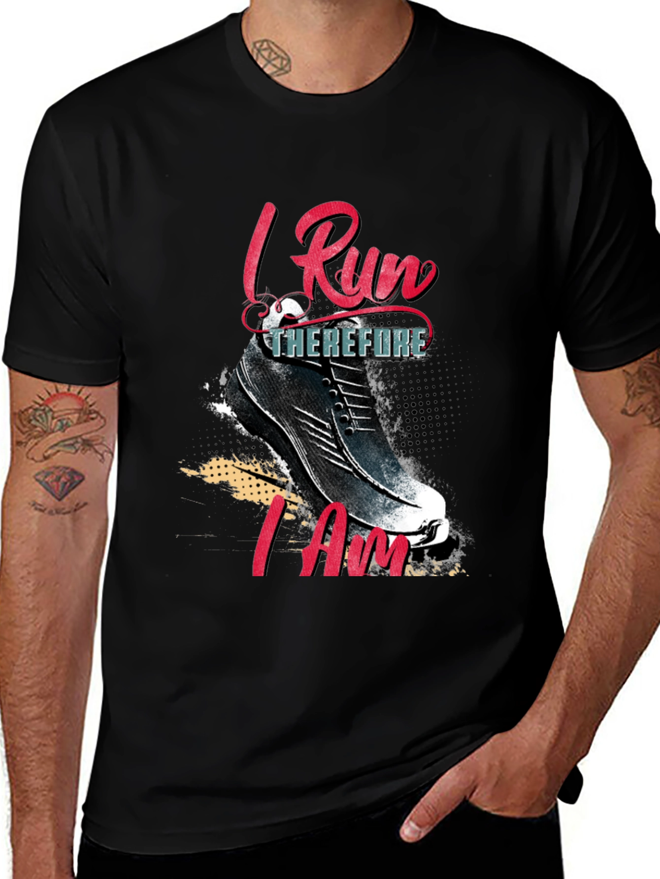 Variant 29 of I Run Therefore I Am Graphic Tee