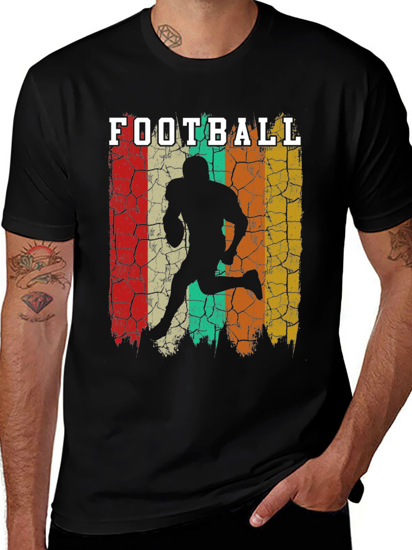 Variant 20 of Vintage Football Player Graphic T-Shirt