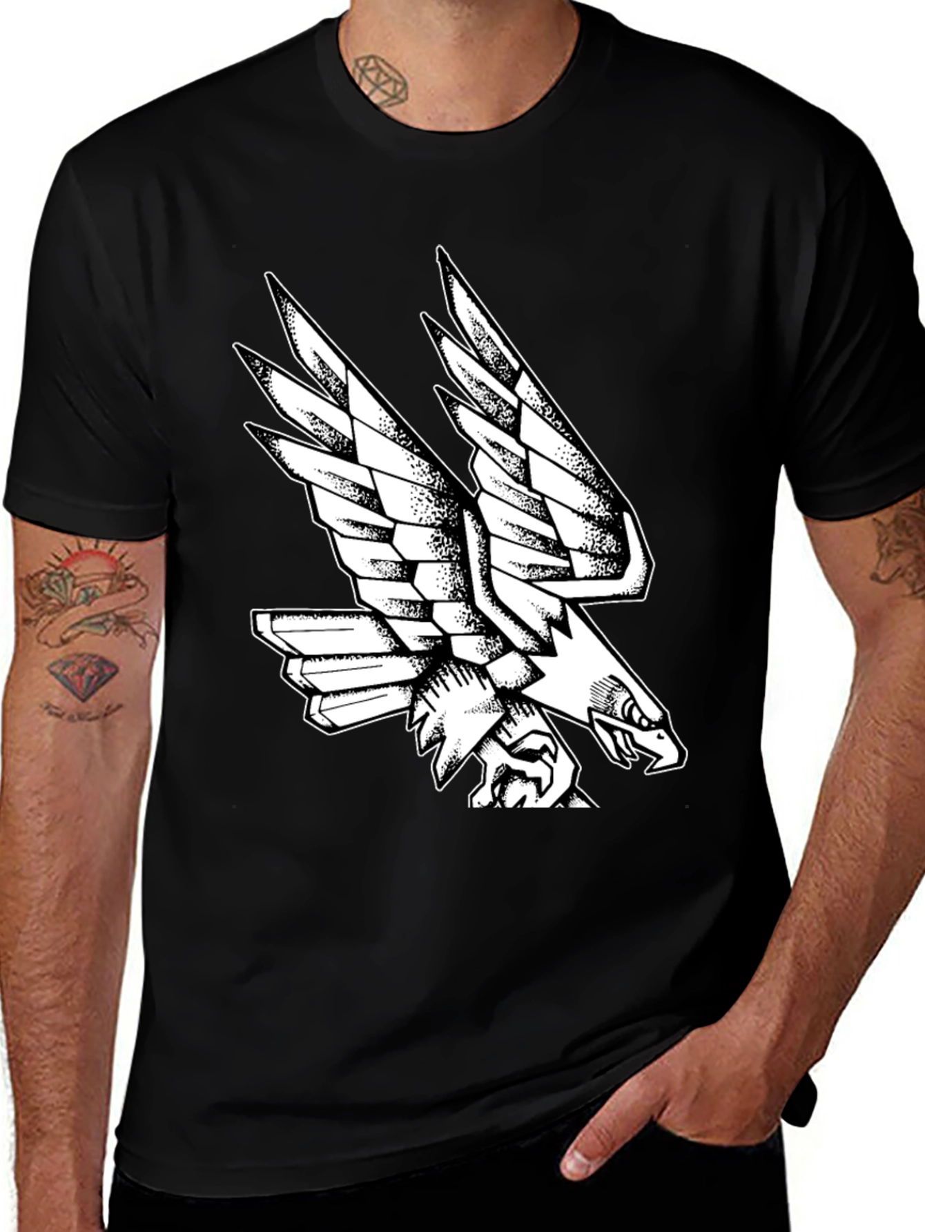 Variant 2 of Black Eagle Graphic Tee - Bold Style