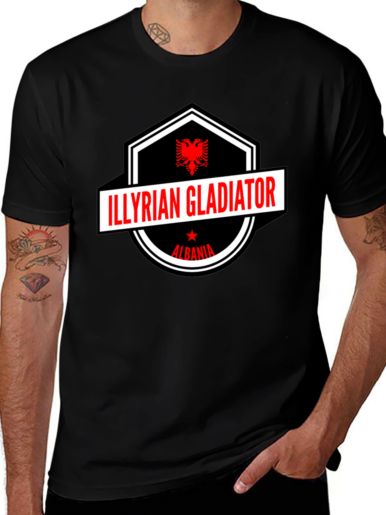 Variant 16 of Illyrian Gladiator Albania T-Shirt