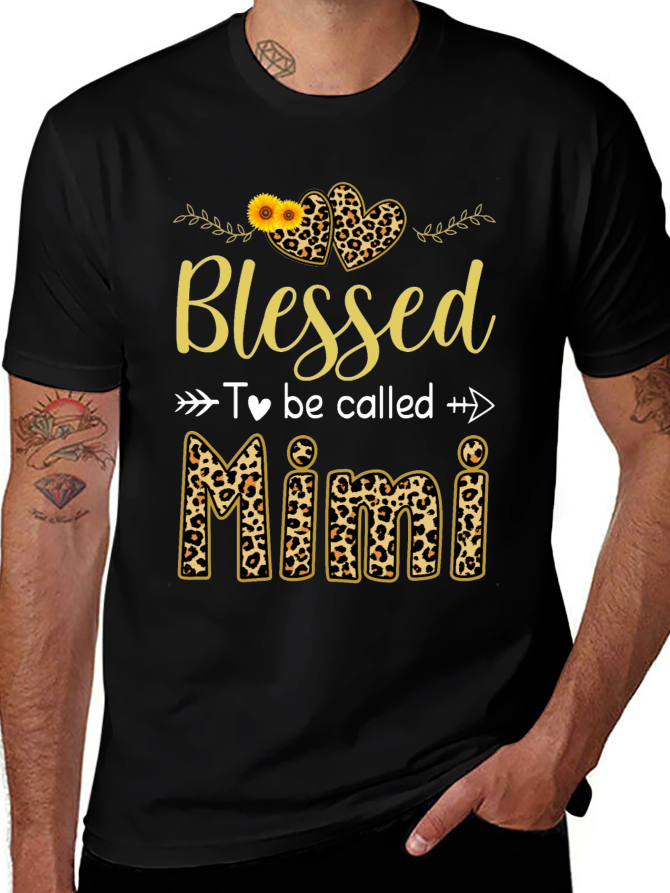 Variant 17 of Blessed to Be Called Mimi Leopard Print T-Shirt