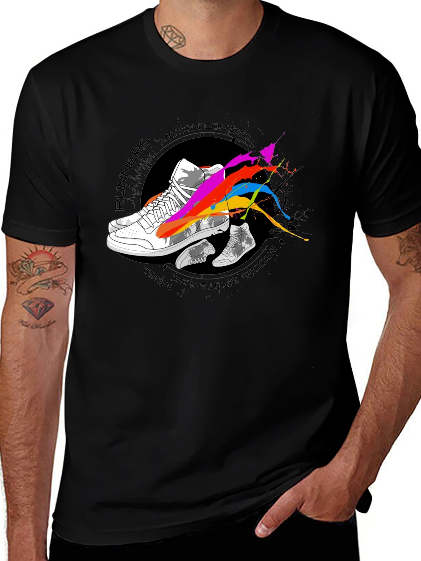 Variant 17 of Motion Control Runners Graphic Tee - Black