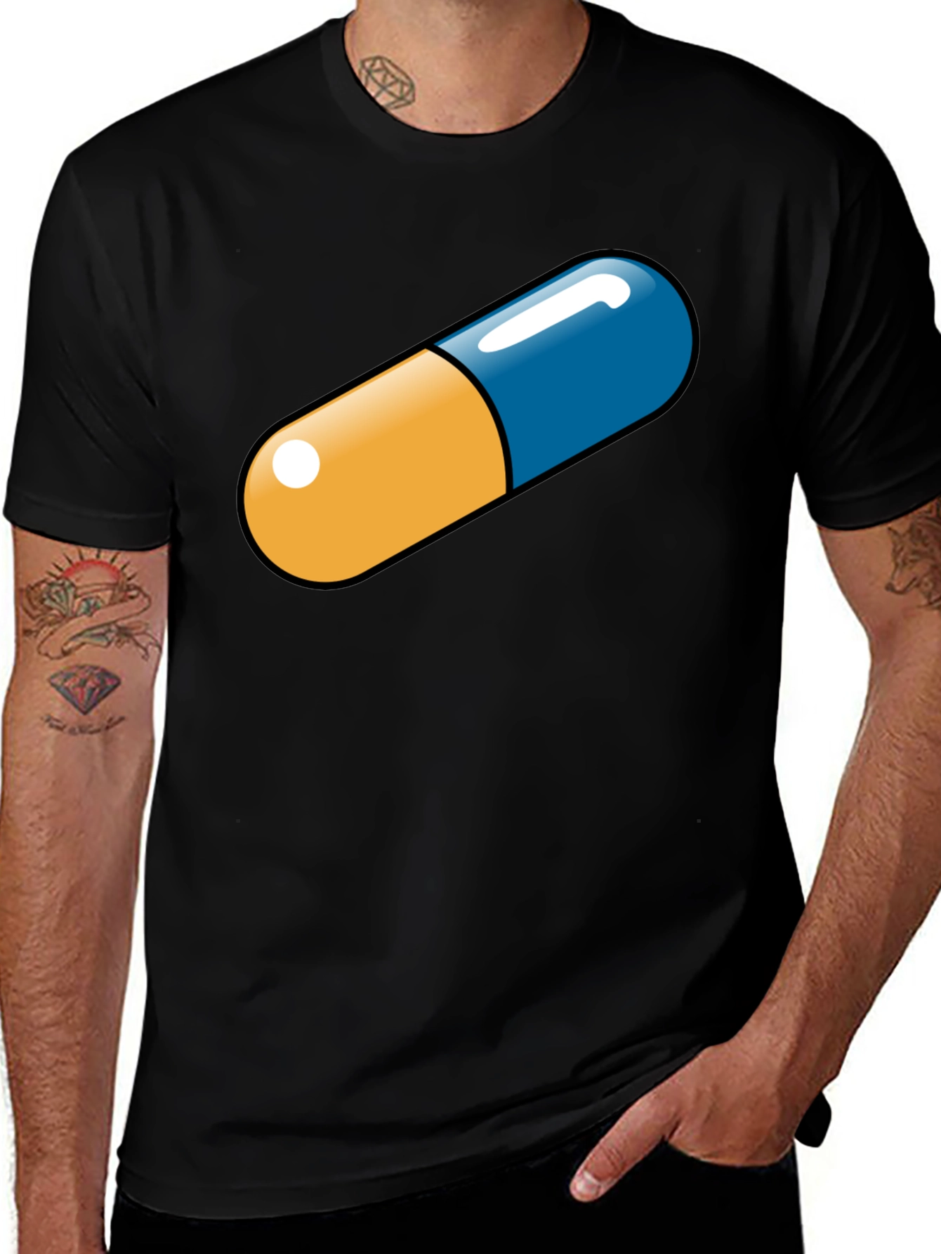 Variant 2 of Pill Graphic T-Shirt - Unique Design