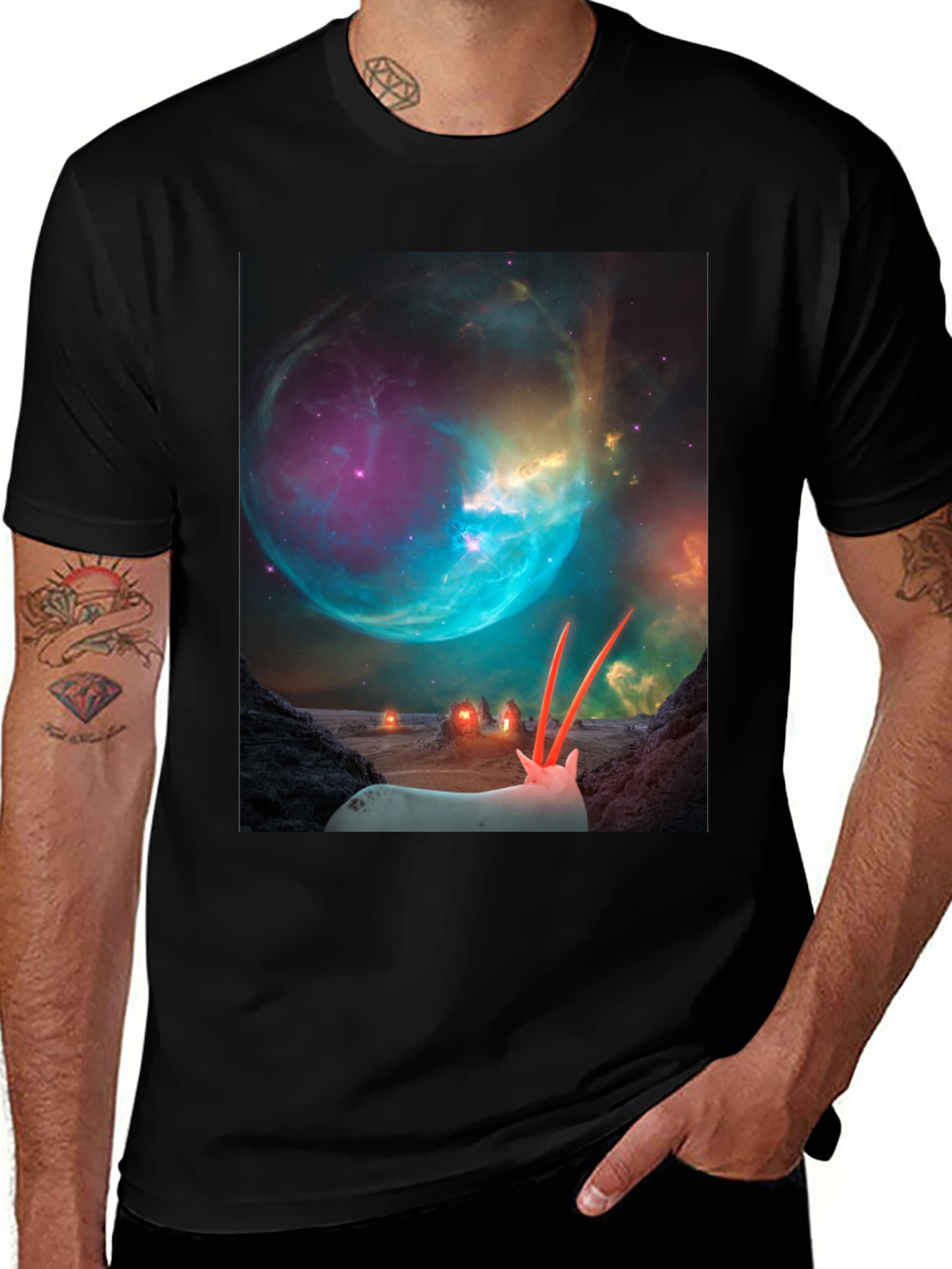 Variant 9 of Sci-Fi Alien Landscape T-Shirt