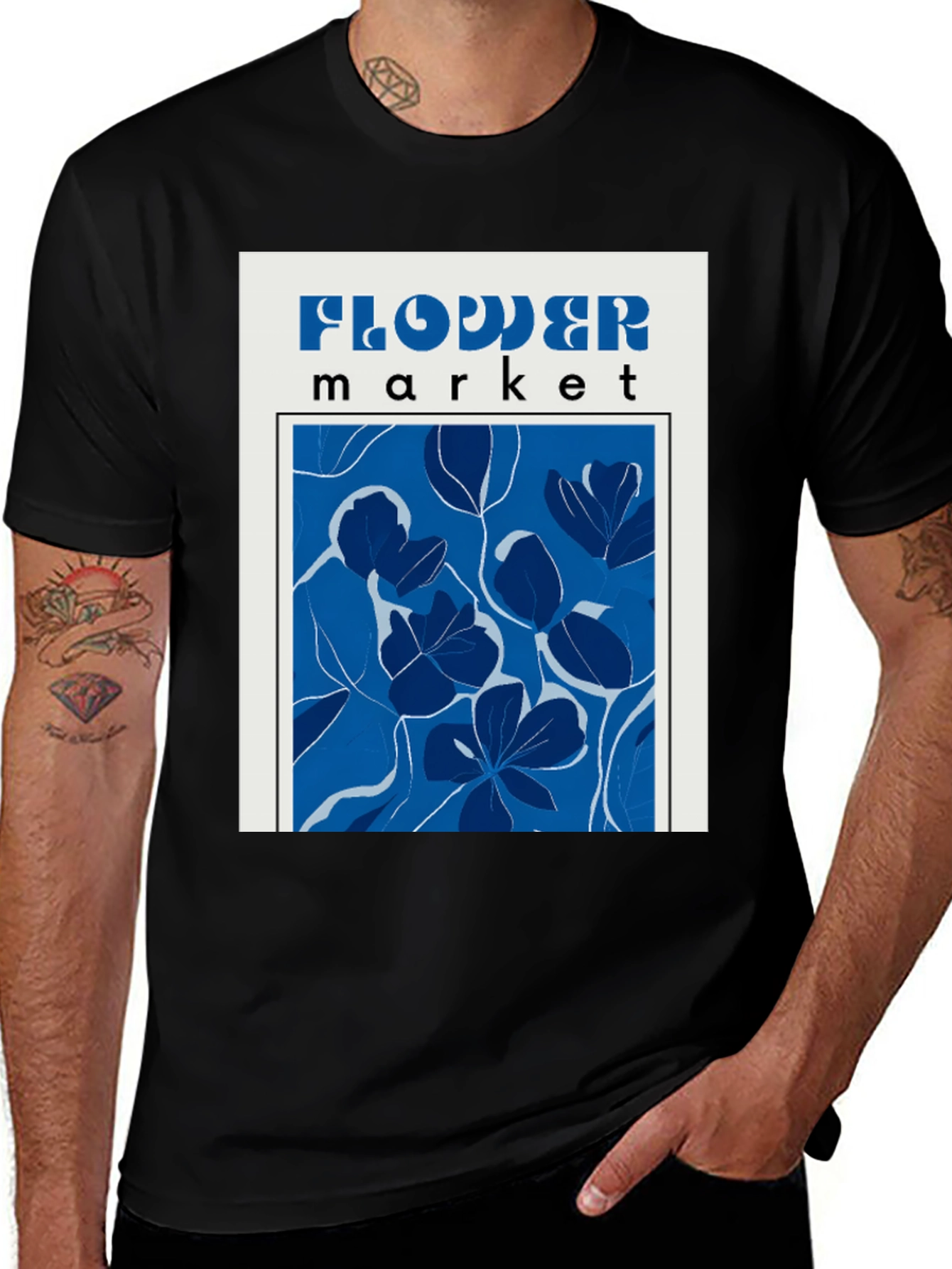 Variant 9 of Flower Market Graphic Tee - Modern Floral Design