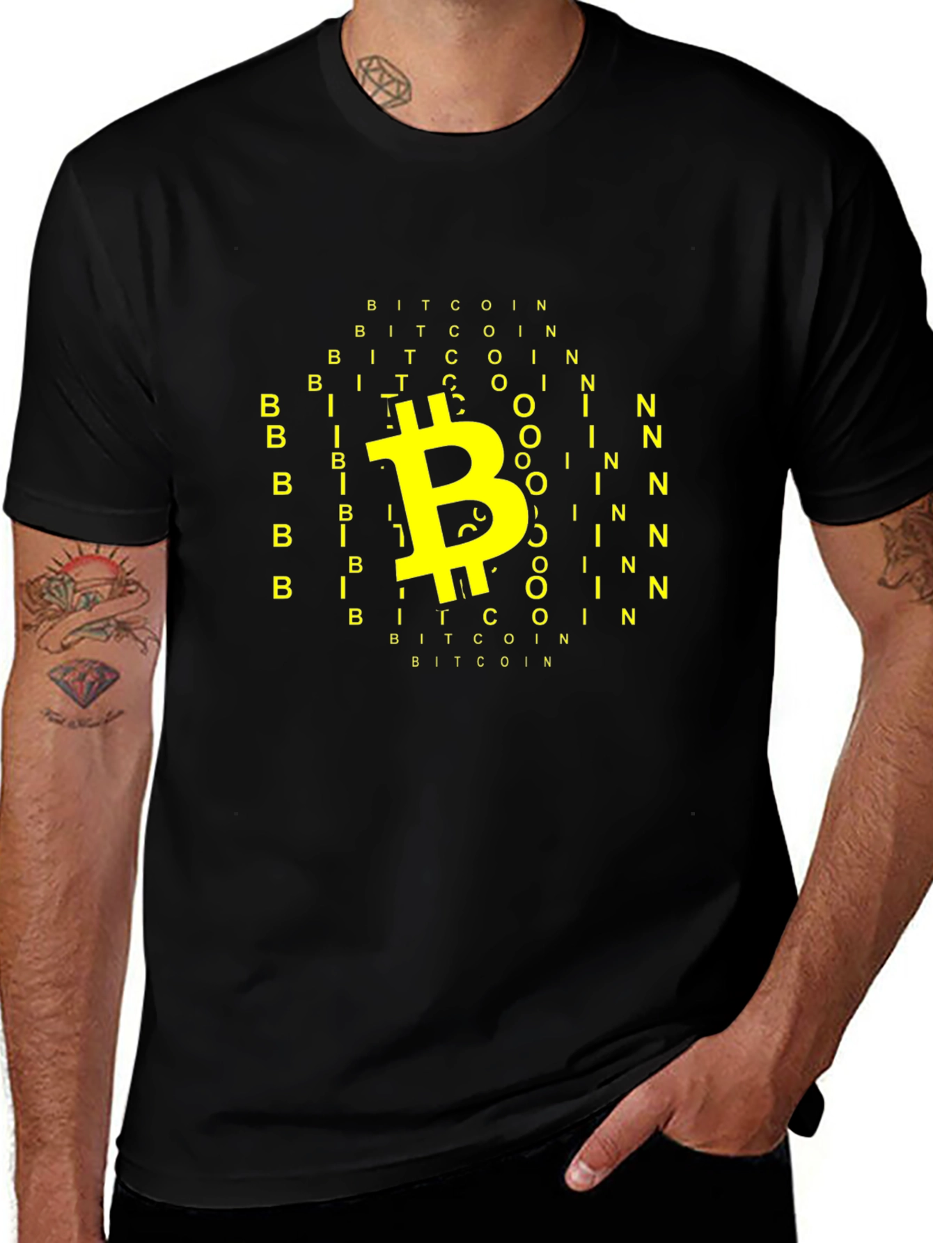 Bitcoin Graphic Black T-Shirt - Crypto Currency Tee