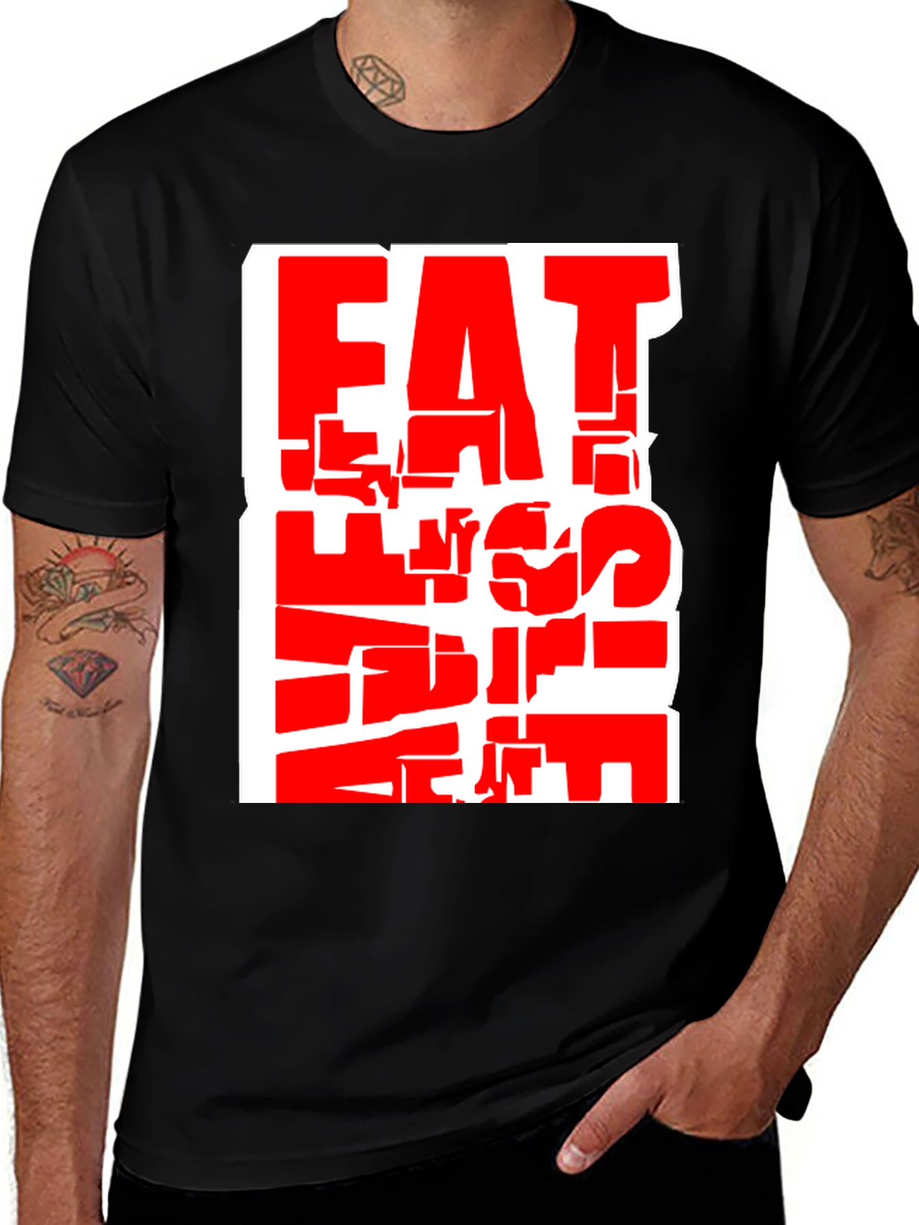 Variant 5 of Bold Graphic Tee - "FAT LOSS"