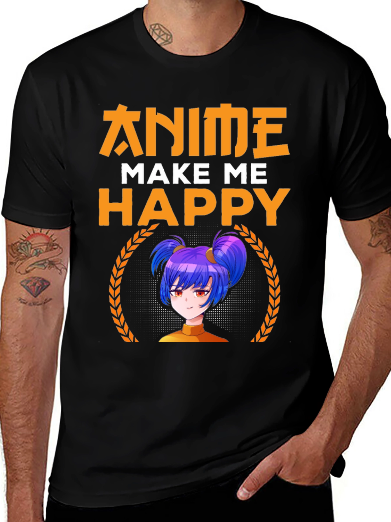 Variant 26 of Anime Make Me Happy Graphic Tee