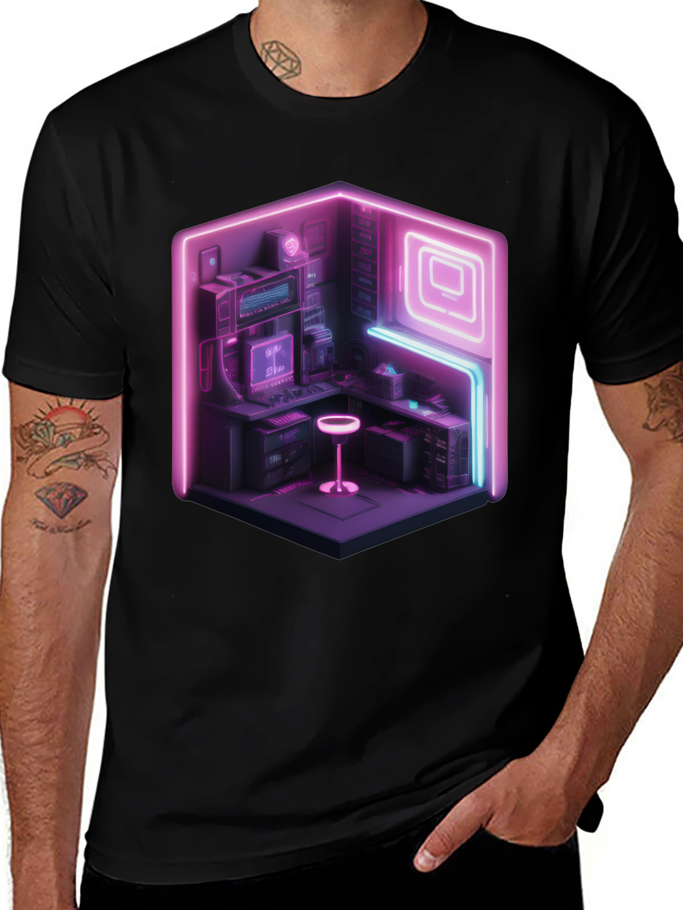 Variant 20 of Neon Cyberpunk Gamer T-Shirt