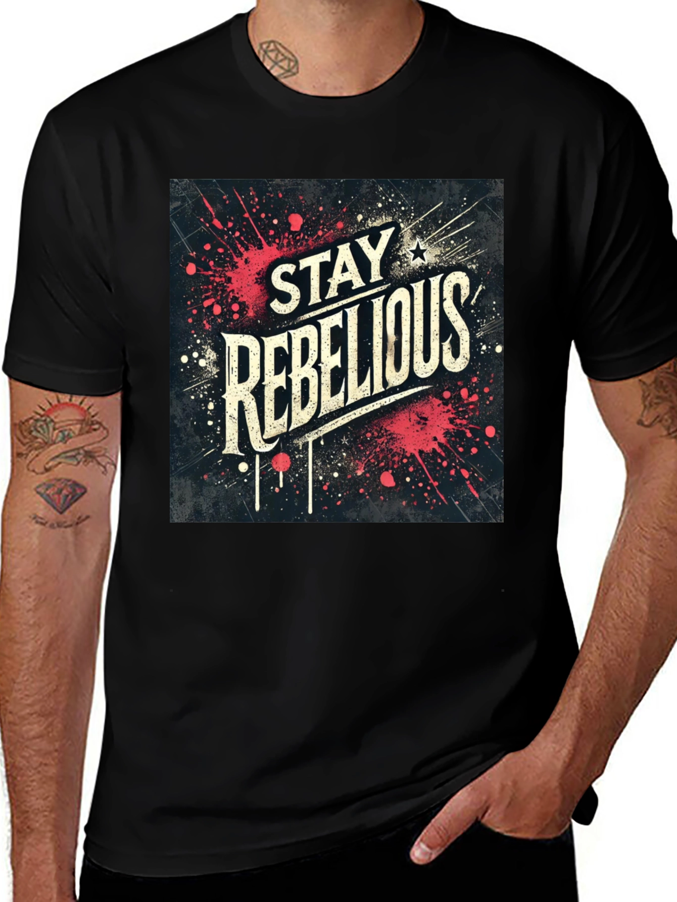 Variant 19 of Stay Rebellious Graphic Tee