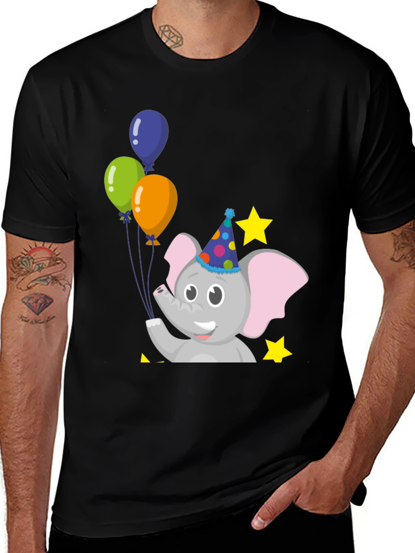 Variant 5 of Cute Elephant Birthday T-Shirt
