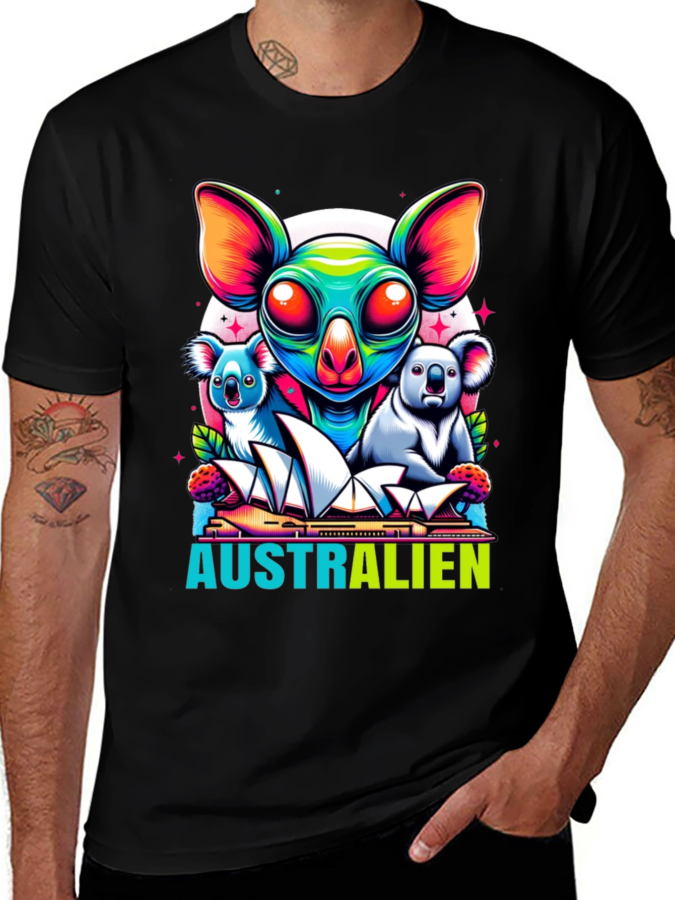 Aussie Pride T-Shirt: Alien Koala Design