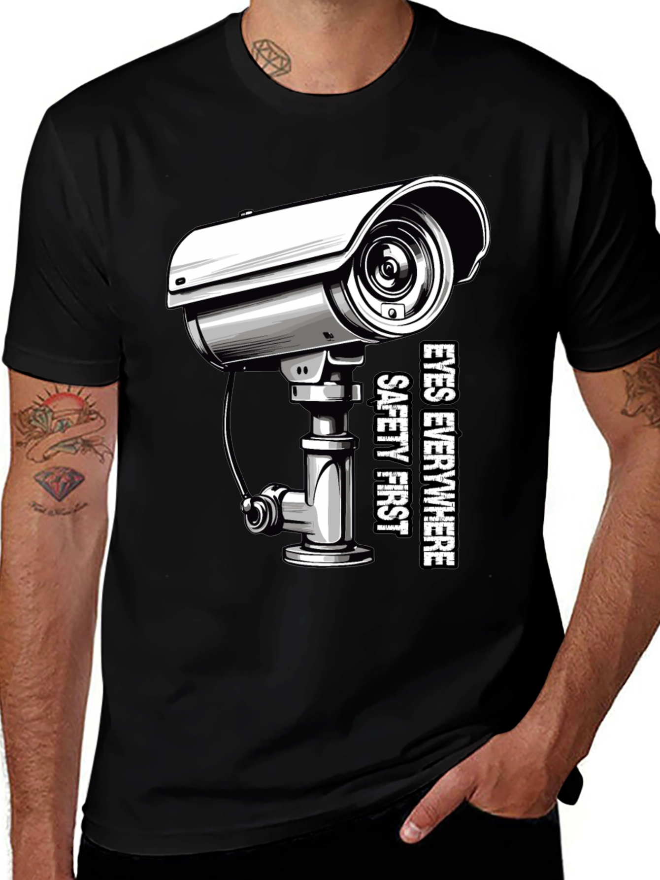 Variant 20 of Eyes Everywhere Tee: Safety First Security Shirt