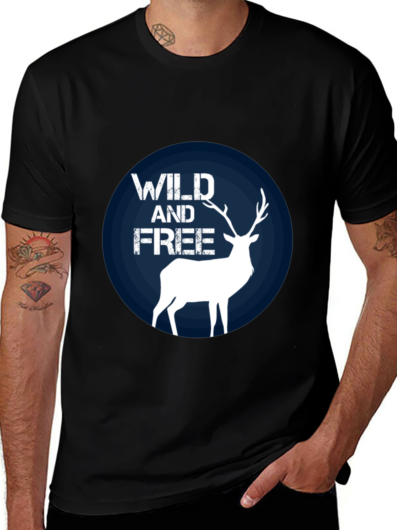 Variant 12 of Wild and Free Deer Graphic T-Shirt