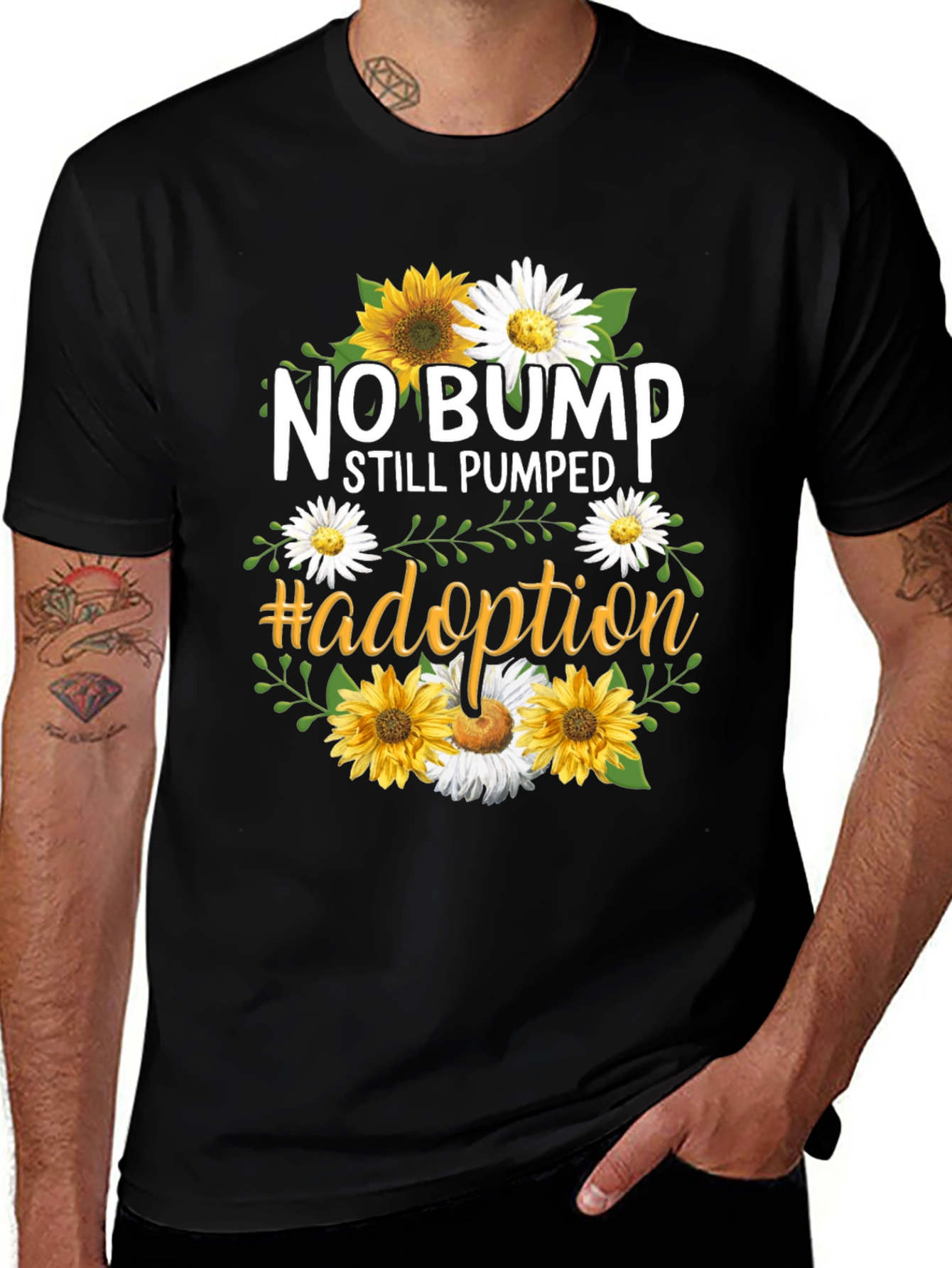 Variant 8 of No Bump Still Pumped Adoption Sunflower T-Shirt