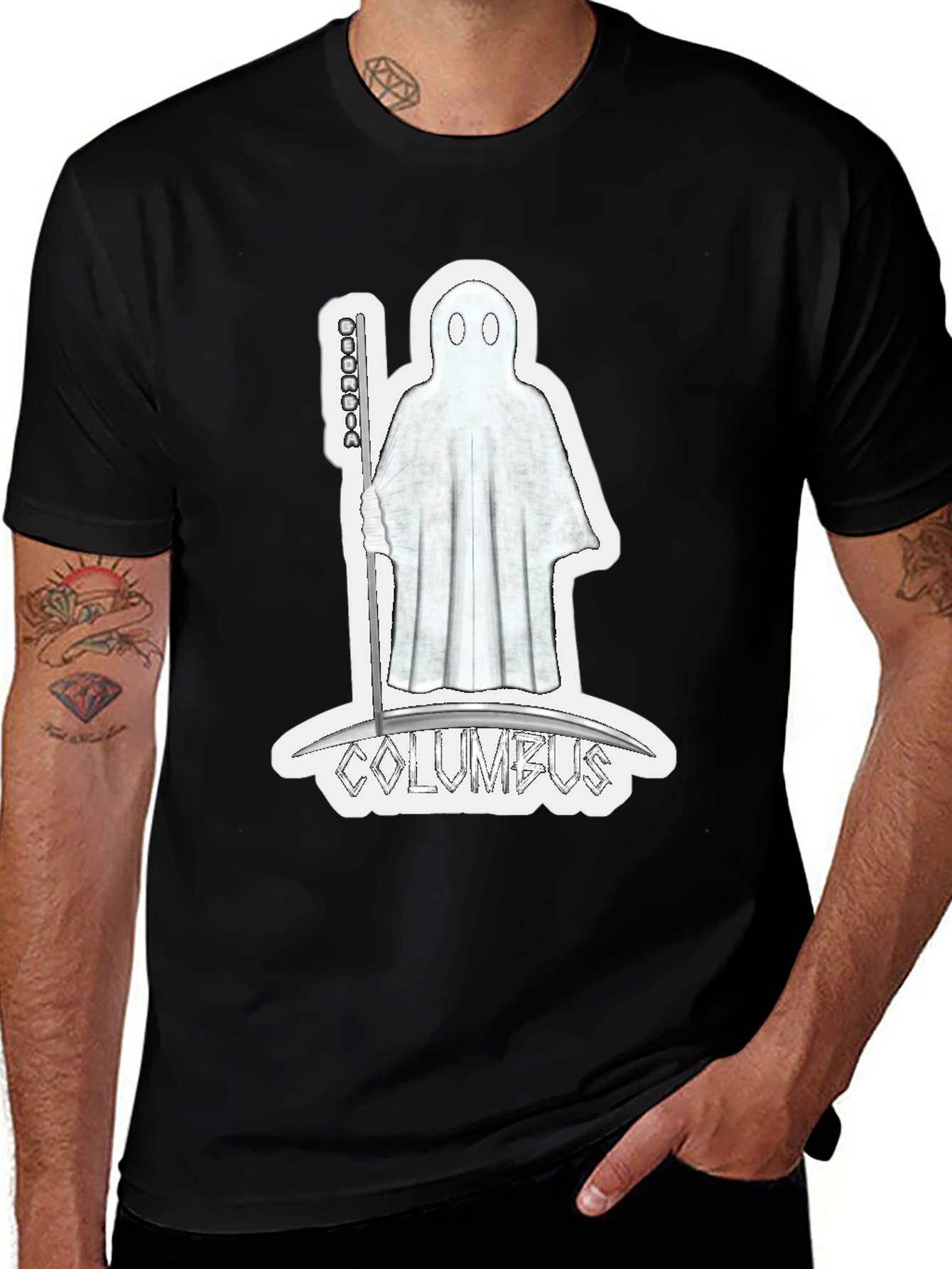 Variant 6 of Columbus Grim Reaper Ghost T-Shirt
