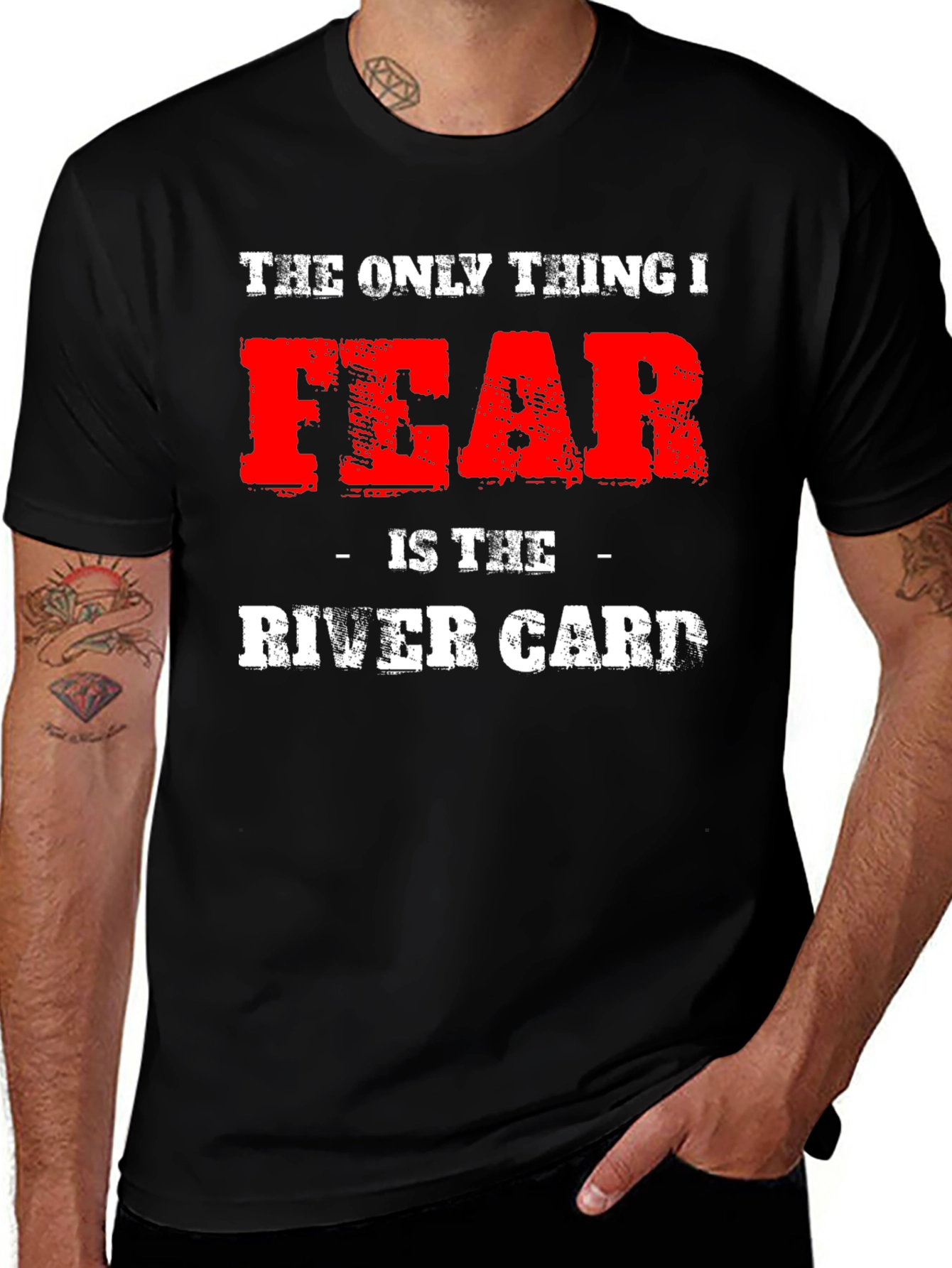 Variant 21 of The Only Thing I Fear River Card Black T-Shirt