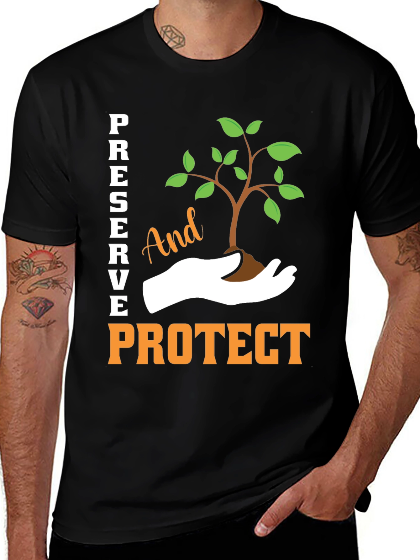Variant 20 of Preserve and Protect Tree Graphic T-Shirt