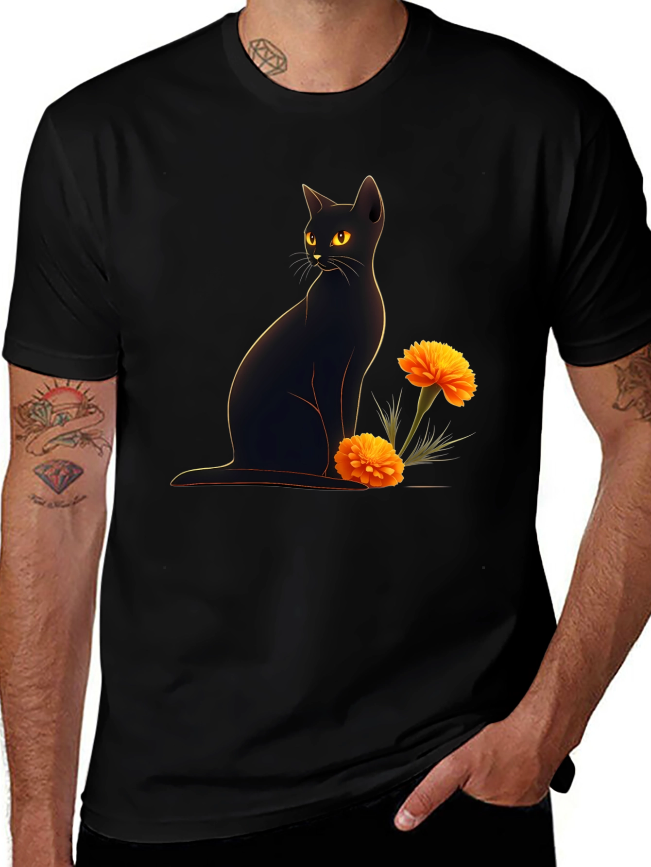 Variant 15 of Black Cat & Marigold Graphic Tee