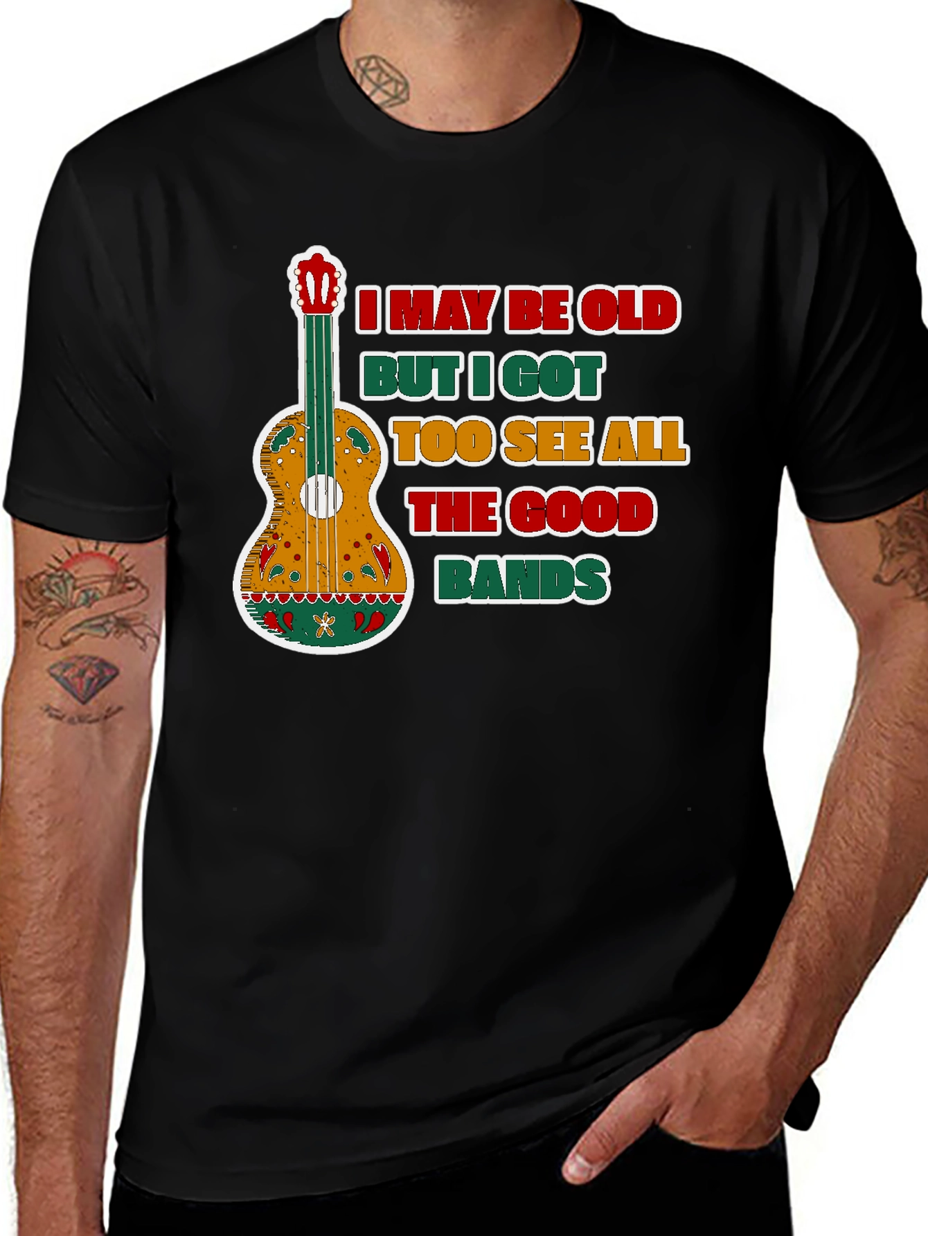 Variant 4 of Funny Music Lover Guitar Graphic T-Shirt