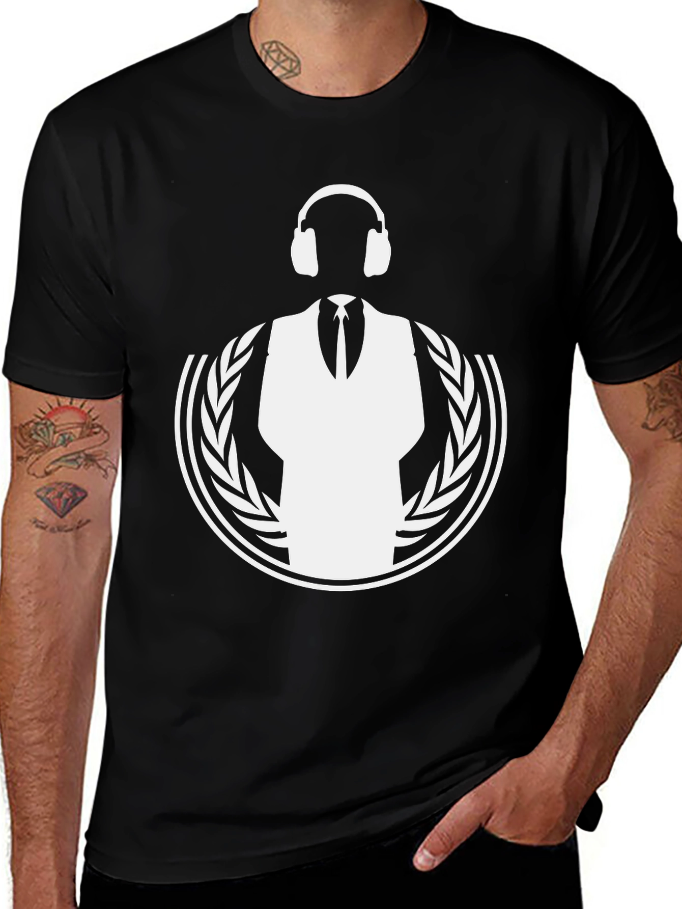 Variant 9 of DJ Guy Fawkes T-Shirt Anonymous Music Lover Tee