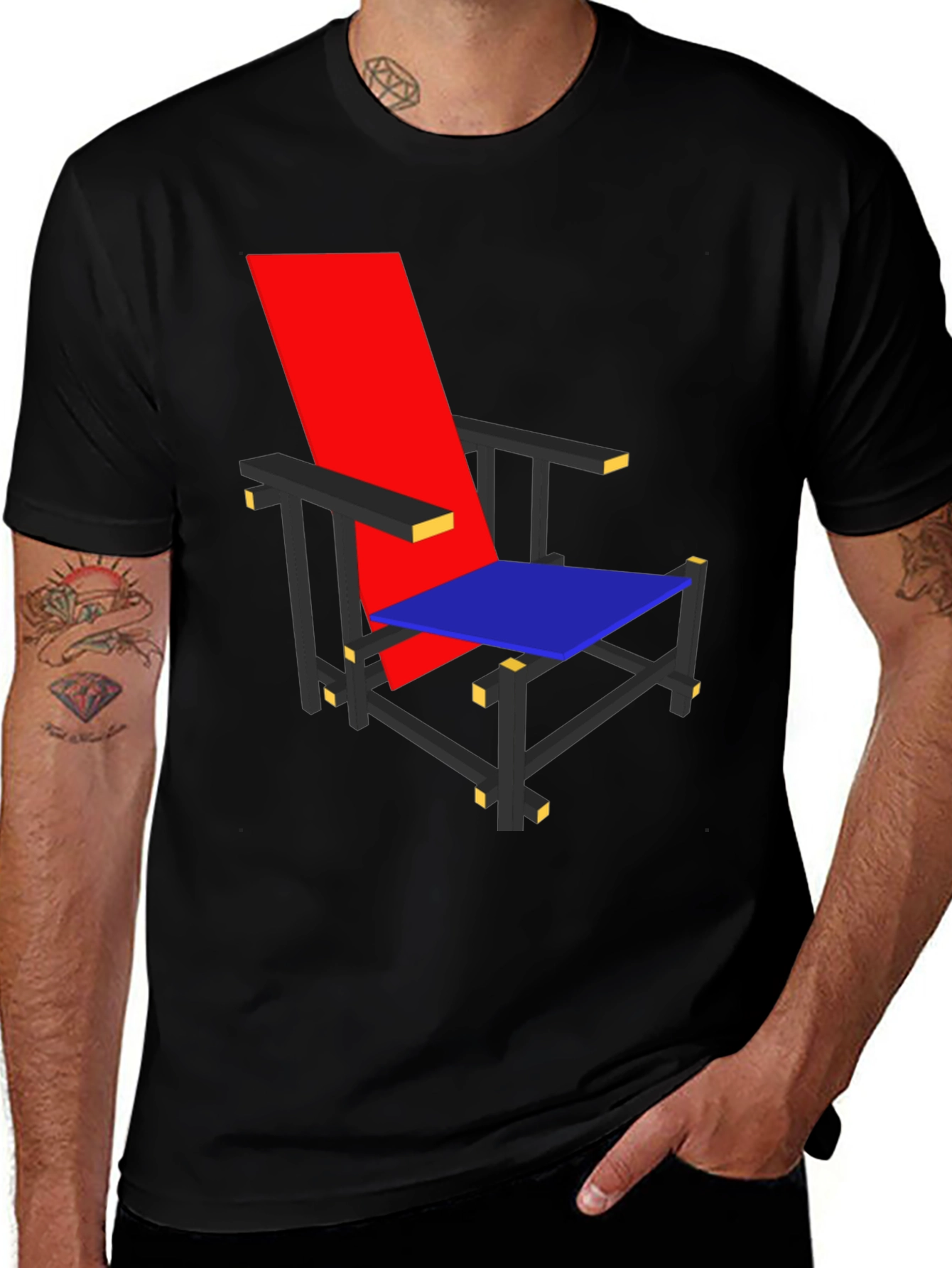 De Stijl Chair T-Shirt - Modernist Art Tee
