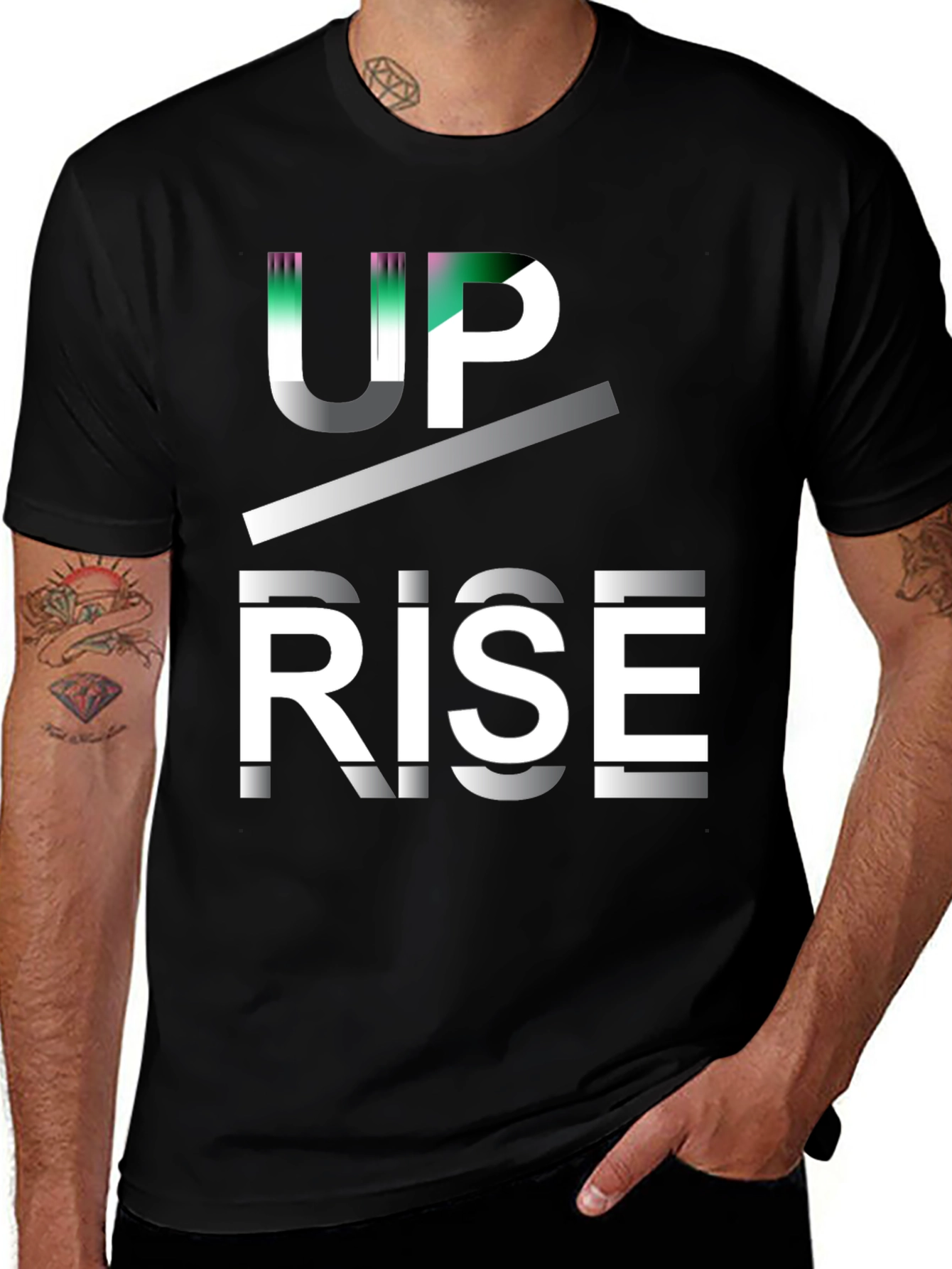Variant 8 of Up Rise Graphic Tee - Modern Design, Bold Statement