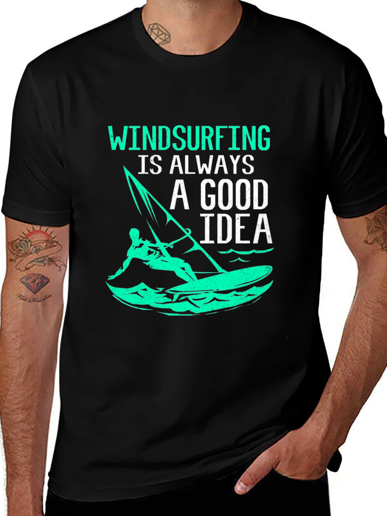 Variant 24 of Windsurfing T-Shirt: Always a Good Idea!