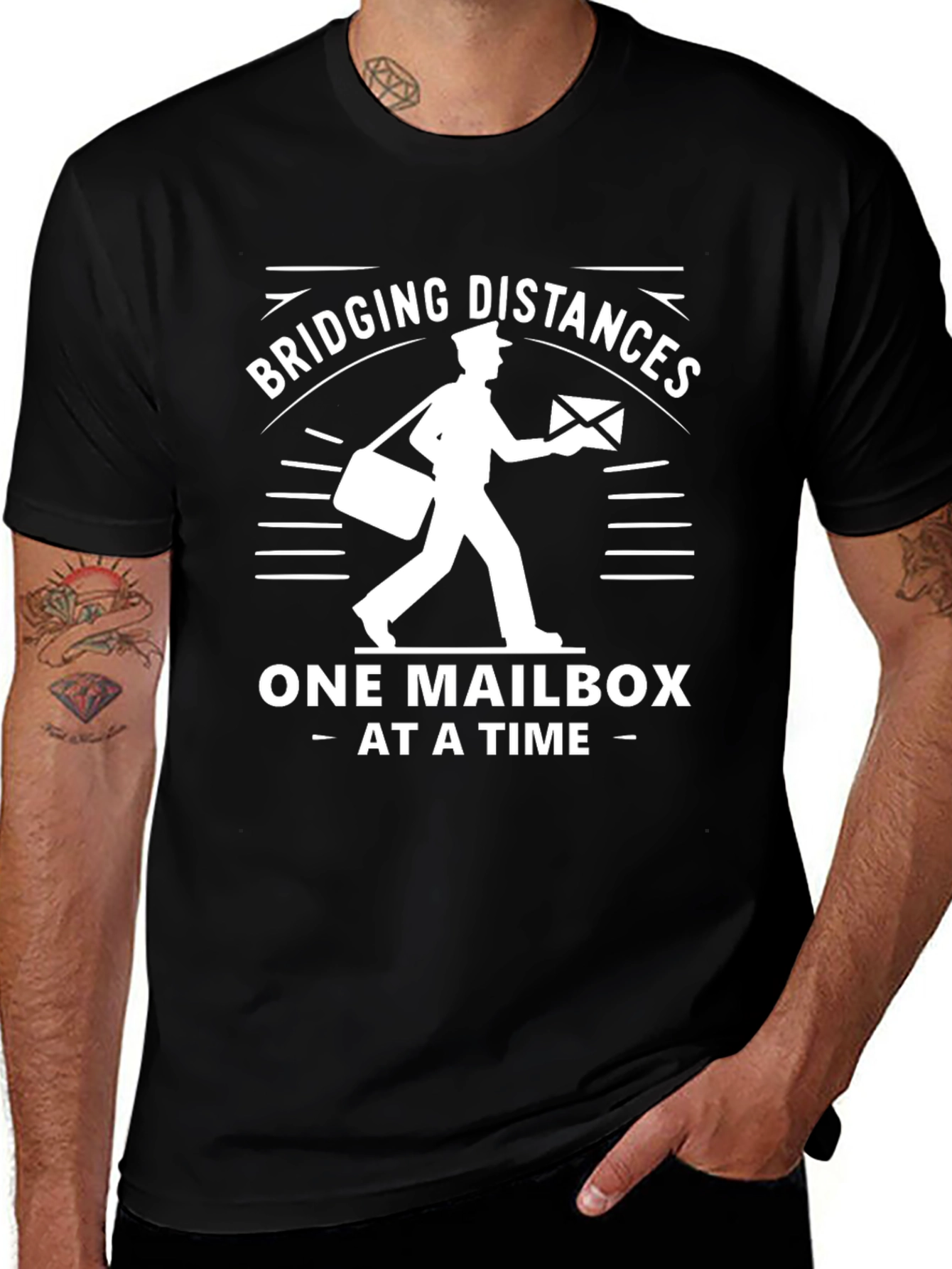 Variant 25 of Bridging Distances Mail Carrier T-Shirt