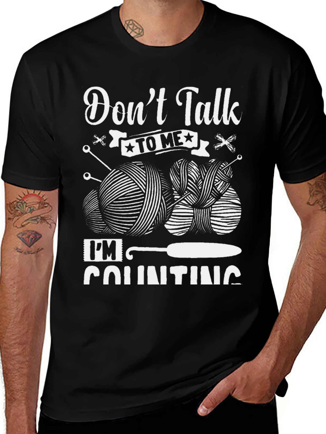 Don't Talk To Me I'm Counting Crochet T-Shirt