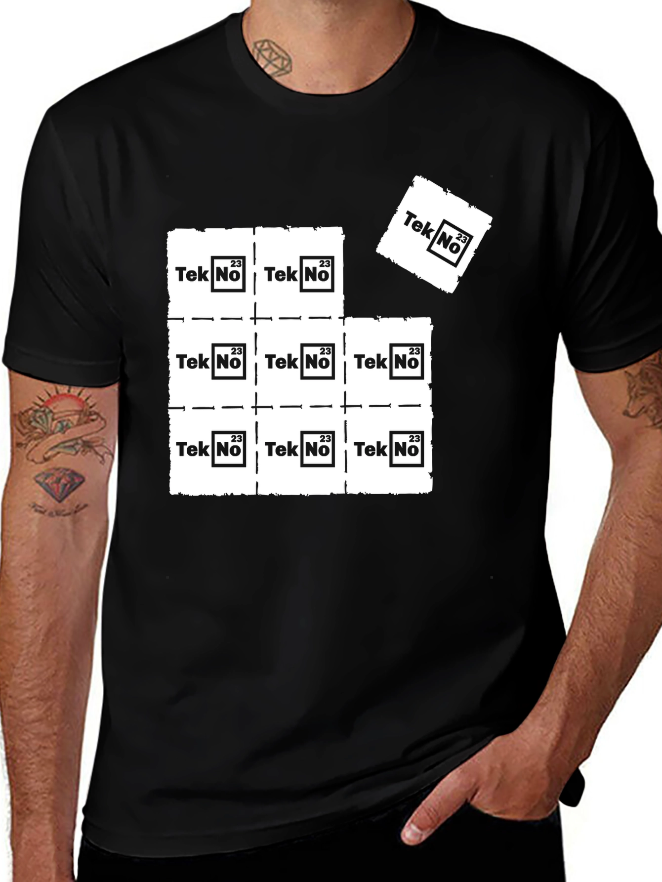 Variant 22 of Tek No Periodic Table T-Shirt - Black Cotton Tee